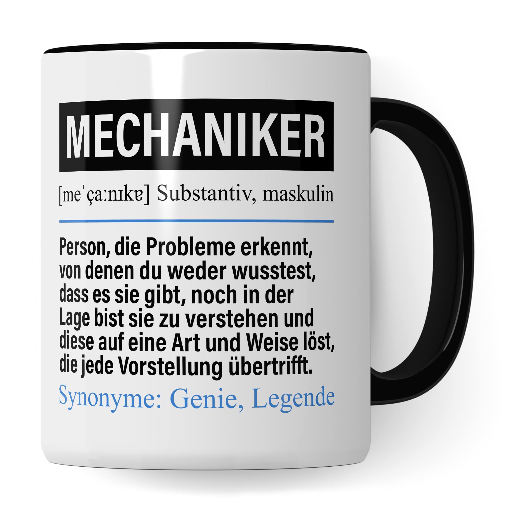 Tasse Mechaniker lustig, Mechaniker Geschenk Beruf, Spruch Kaffeebecher KFZ Mechanikermeister Mechatroniker Geschenkidee, Beruf Autoschrauber Mechaniker Kaffee-Tasse Teetasse Becher