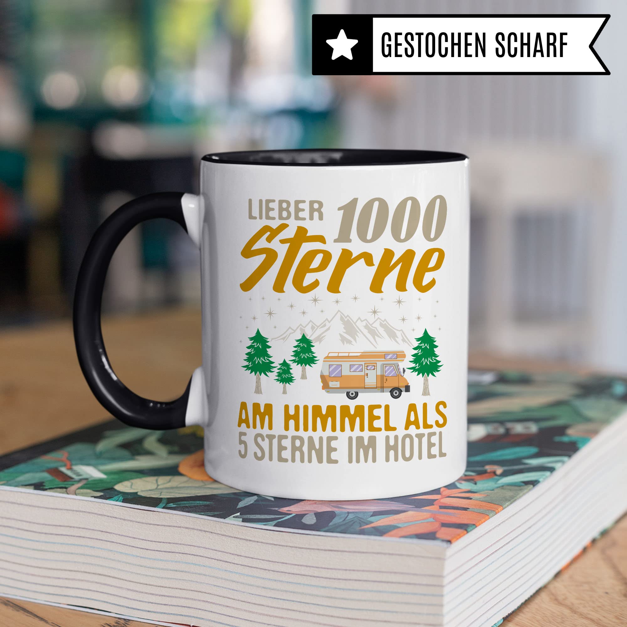 Camper Tasse Geschenkidee Camping Kaffeetasse Humor Witz Geschenk für Traveler Kaffeebecher Wohnmobil Becher