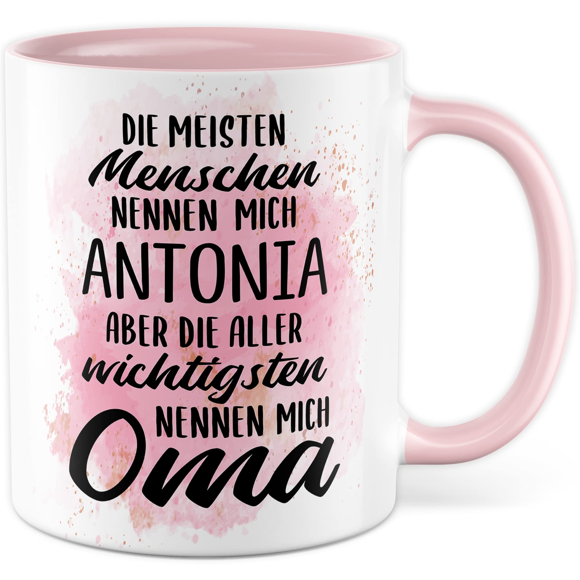 Oma Tasse personalisiert mit Name - Die wichtigsten Menschen nennen mich Oma Geschenk personalisieren - Großmutter Geschenkidee von Enkel & Enkelin Kaffee-Becher personalisierbar