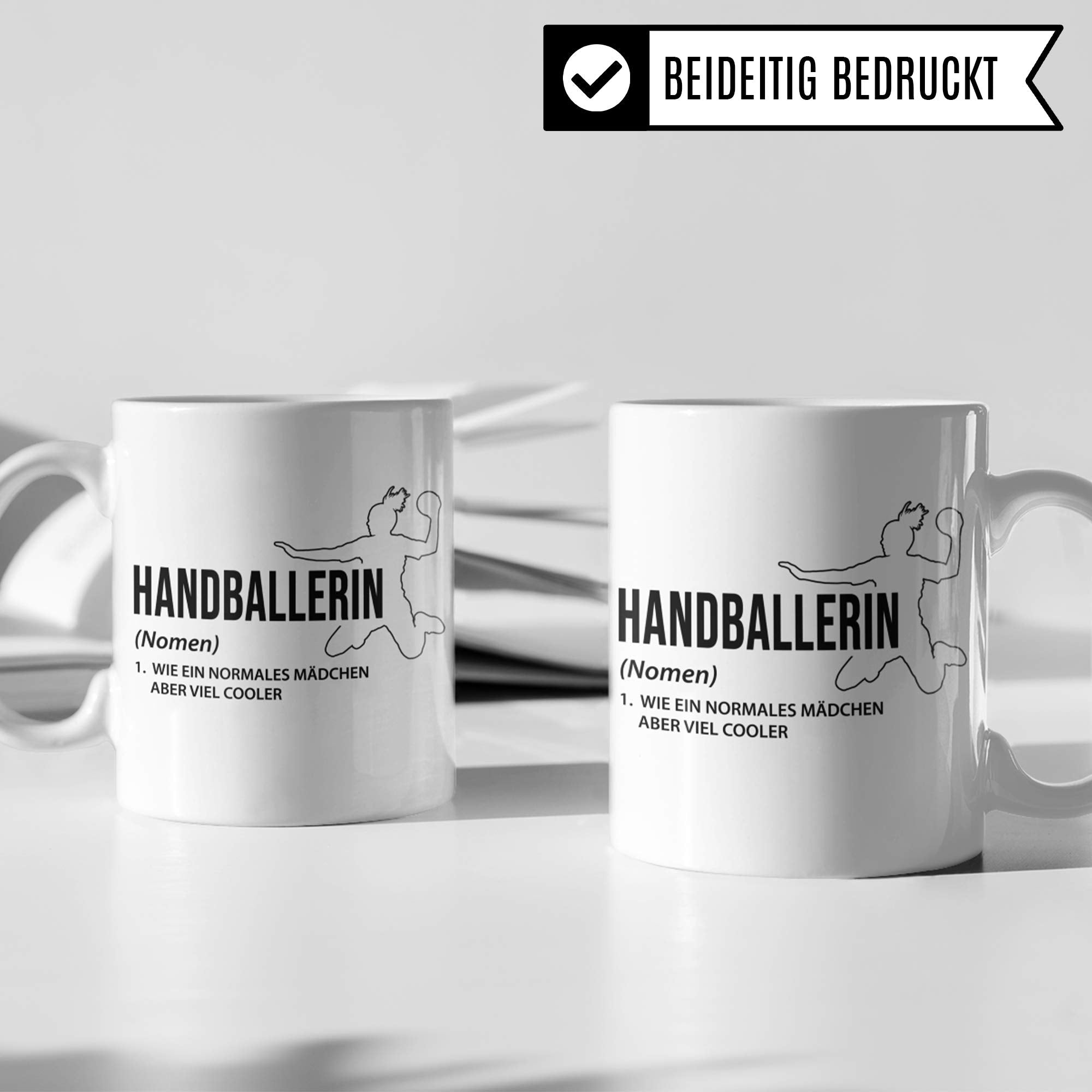 Pagma Druck Handballerin Tasse, Handball Geschenke für Frauen & Mädchen, Handball Geschenkidee Spruch Motiv, Handballspielerin Kaffeetasse Handballverein Handballmannschaft