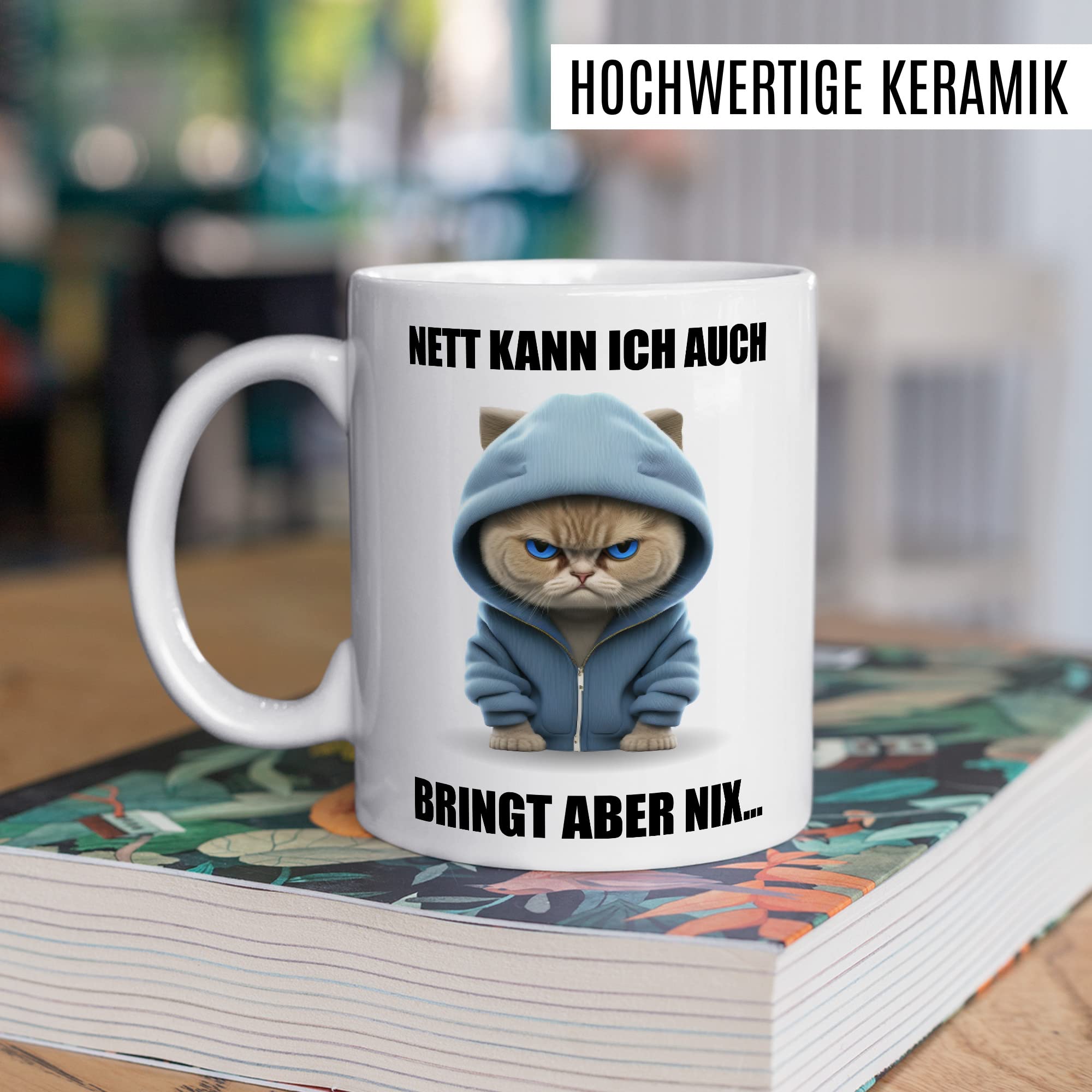 Katzen Tasse Katze Geschenk lustig Katzenmama Geschenkidee Kater Kaffeebecher Katzenpapa Teetasse