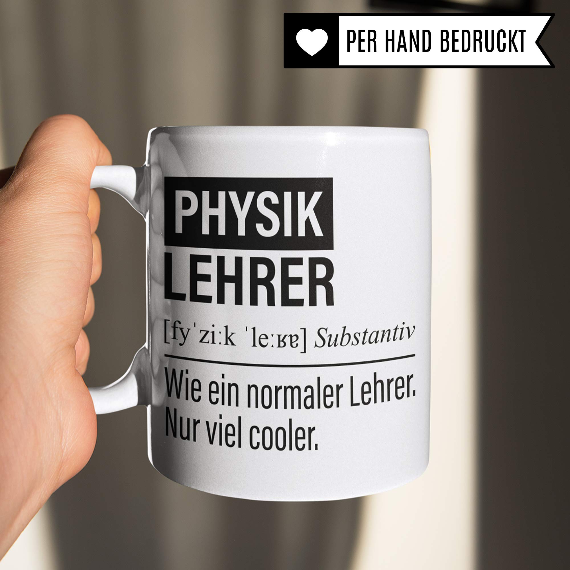 Physik Lehrer Tasse, Geschenk für Physiklehrer, Kaffeetasse Geschenkidee Lehrer, Kaffeebecher Lehramt Schule Physik Unterricht Witz