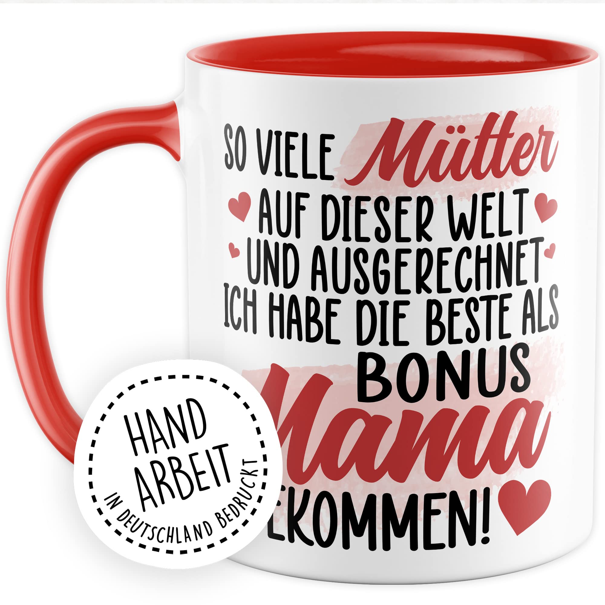 Bonuspapa Tasse Stiefpapa Geschenkidee Stiefkind Kaffeetasse Vater Geschenk für Stiefvater Kaffeebecher Familien Becher