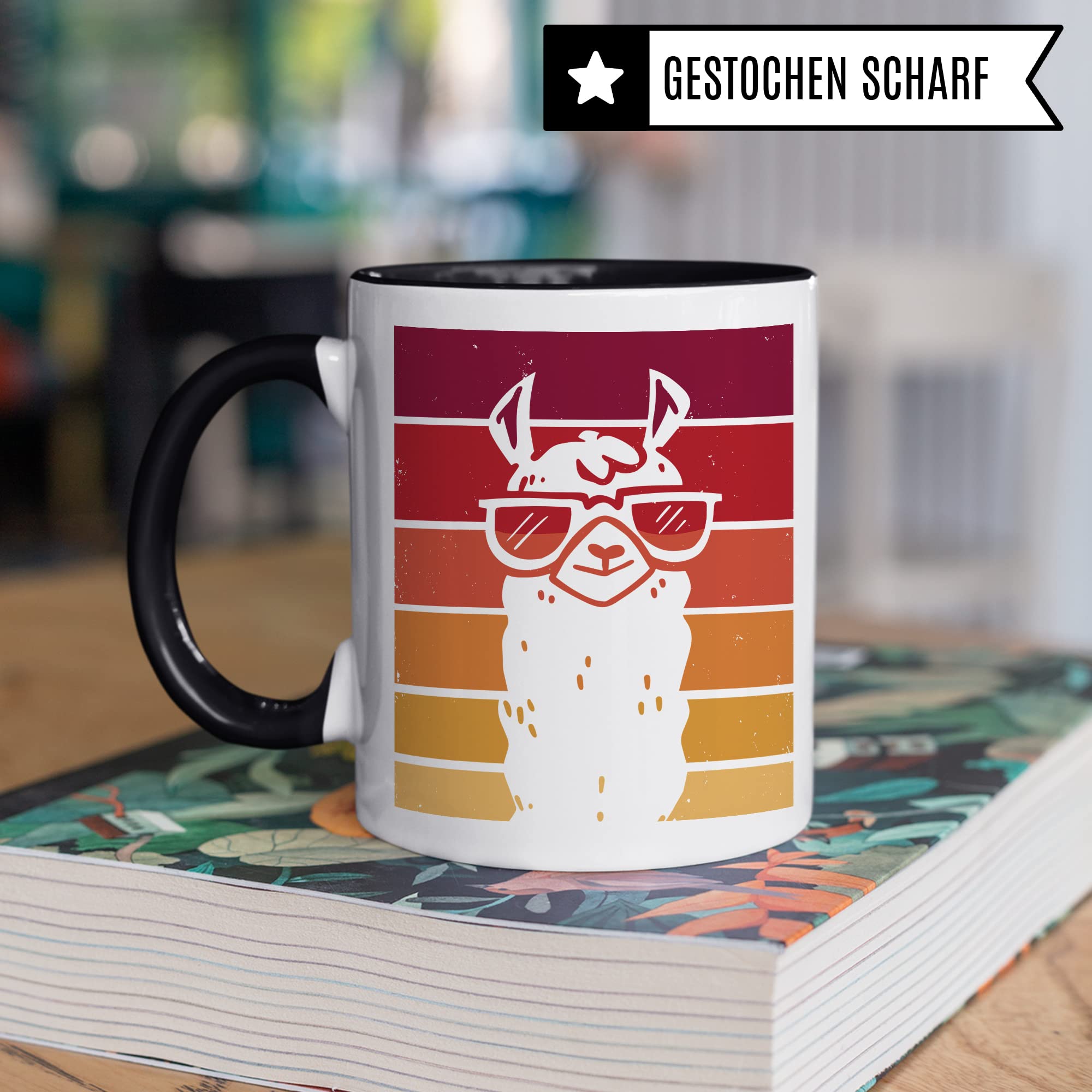 Tasse Alpaka-Motiv, Geschenk Alpakaliebhaber, süße Alpaka-Tasse Motiv, Geschenkidee Kollegen Kollegin Freund Freundin lustige Büro-Tasse Büro Homeoffice