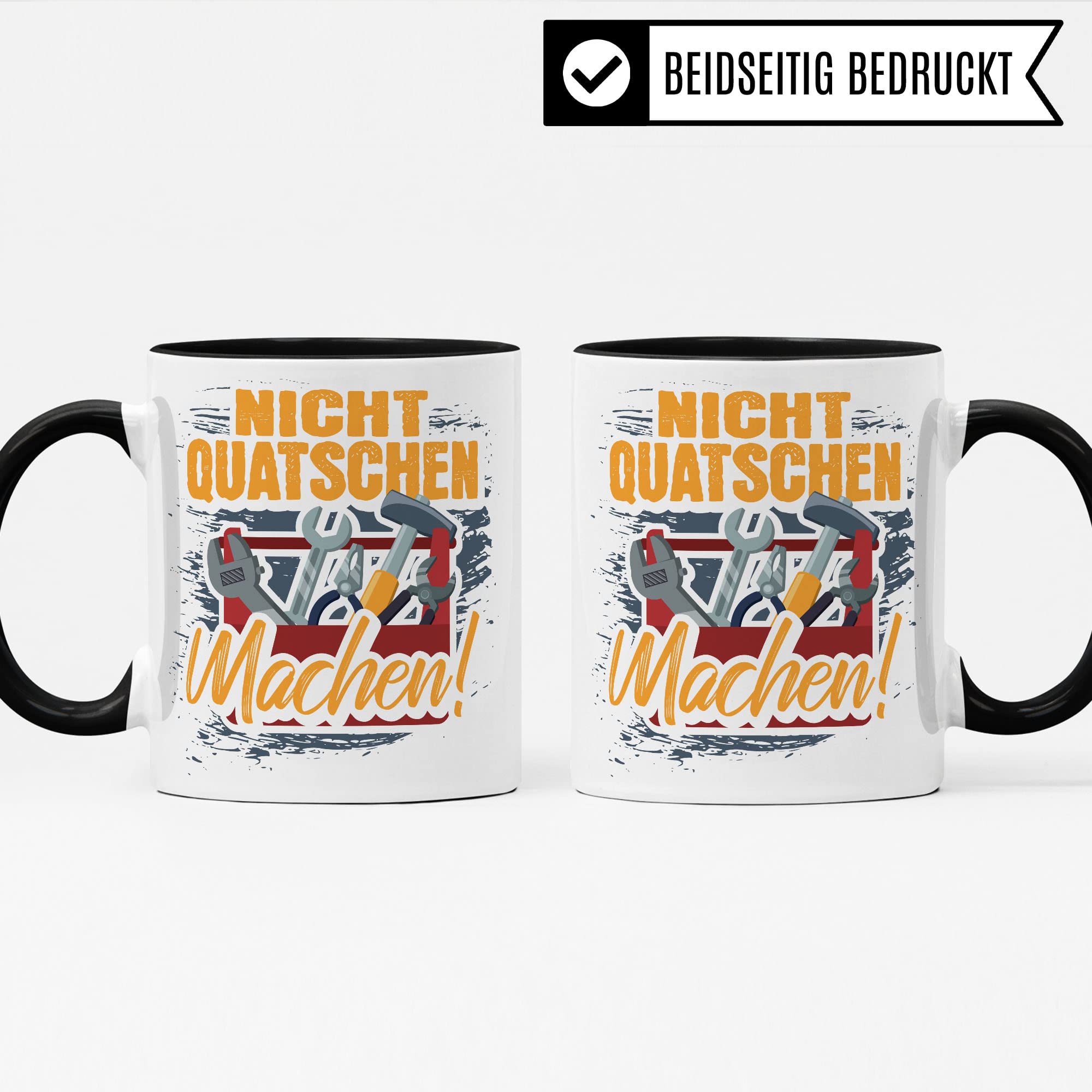 Handwerker Tasse, Werkstatt Spruch lustig, Männer Kaffeetasse Geschenkidee, Bauarbeiter Kaffeebecher, Bastler Becher, Humor Witz Geschenk für Heimwerker