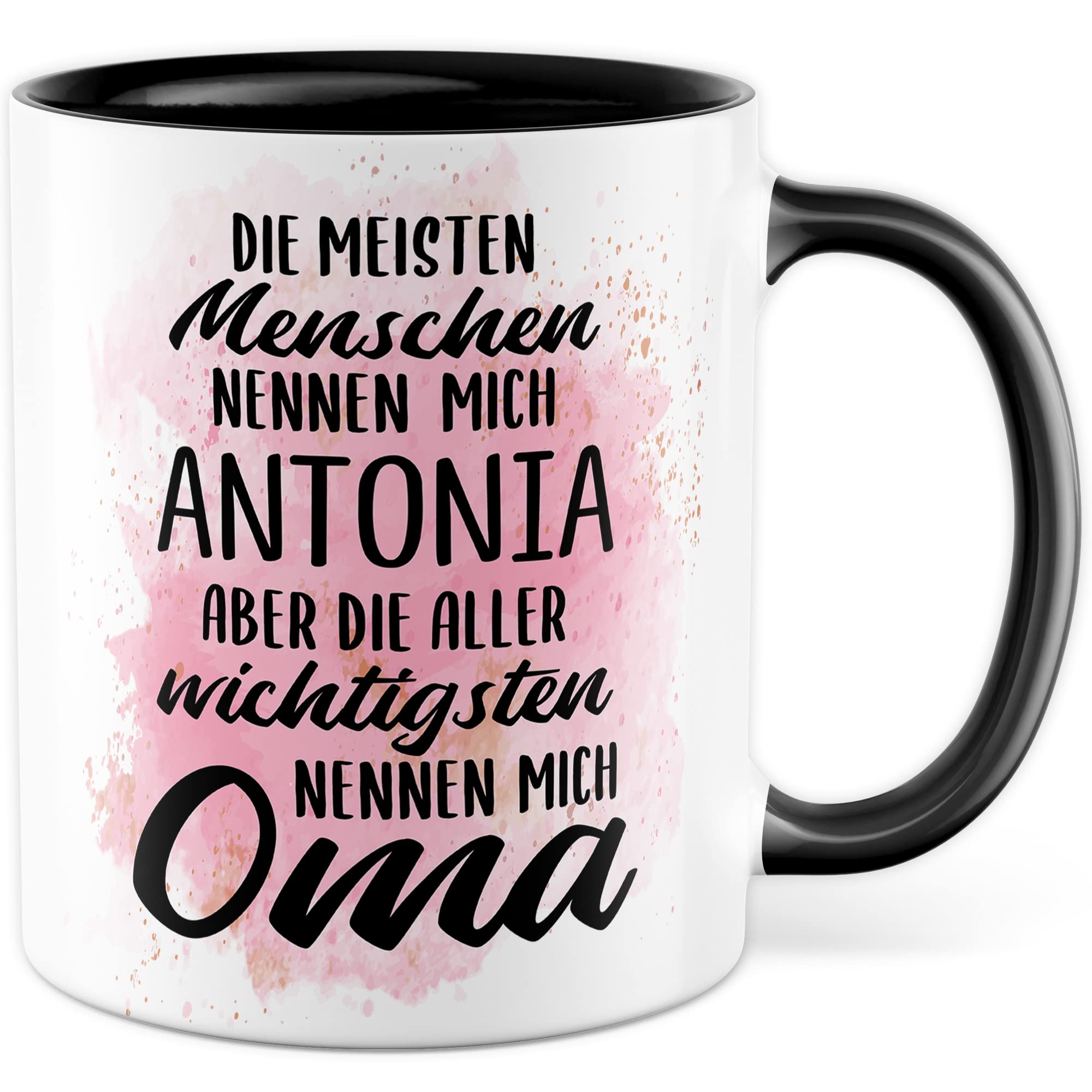 Oma Tasse personalisiert mit Name - Die wichtigsten Menschen nennen mich Oma Geschenk personalisieren - Großmutter Geschenkidee von Enkel & Enkelin Kaffee-Becher personalisierbar