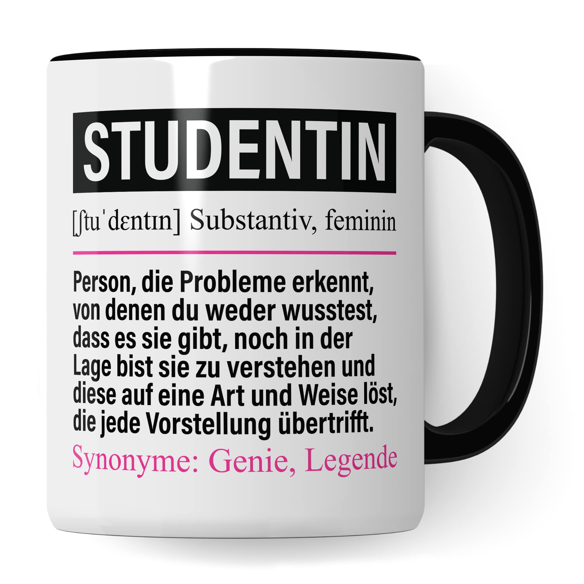 Tasse Studentin lustig, Studentin Geschenk Beruf, Spruch Kaffeebecher Studentinnen Geschenkidee, Beruf Studium Uni Universität Kaffee-Tasse Teetasse Becher