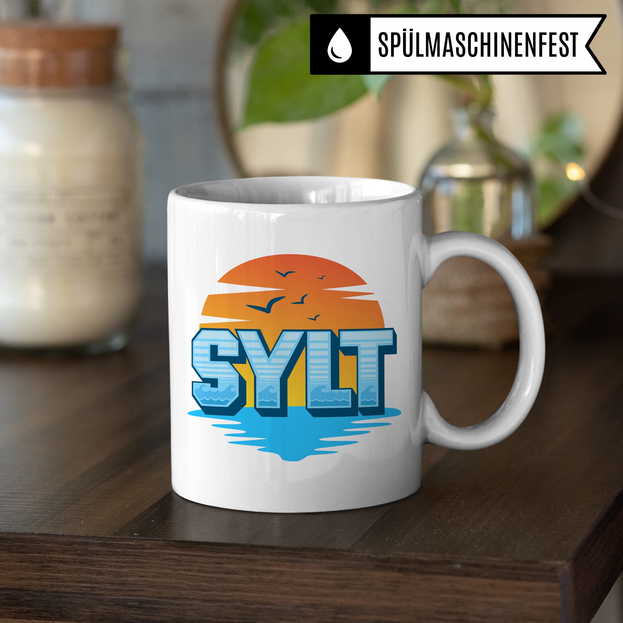 Sylt Tasse Kaffee-Tasse Kaffee-Becher Geschenkidee für Syltliebhaber Geschenk Syltfan Tasse Insel Sylt