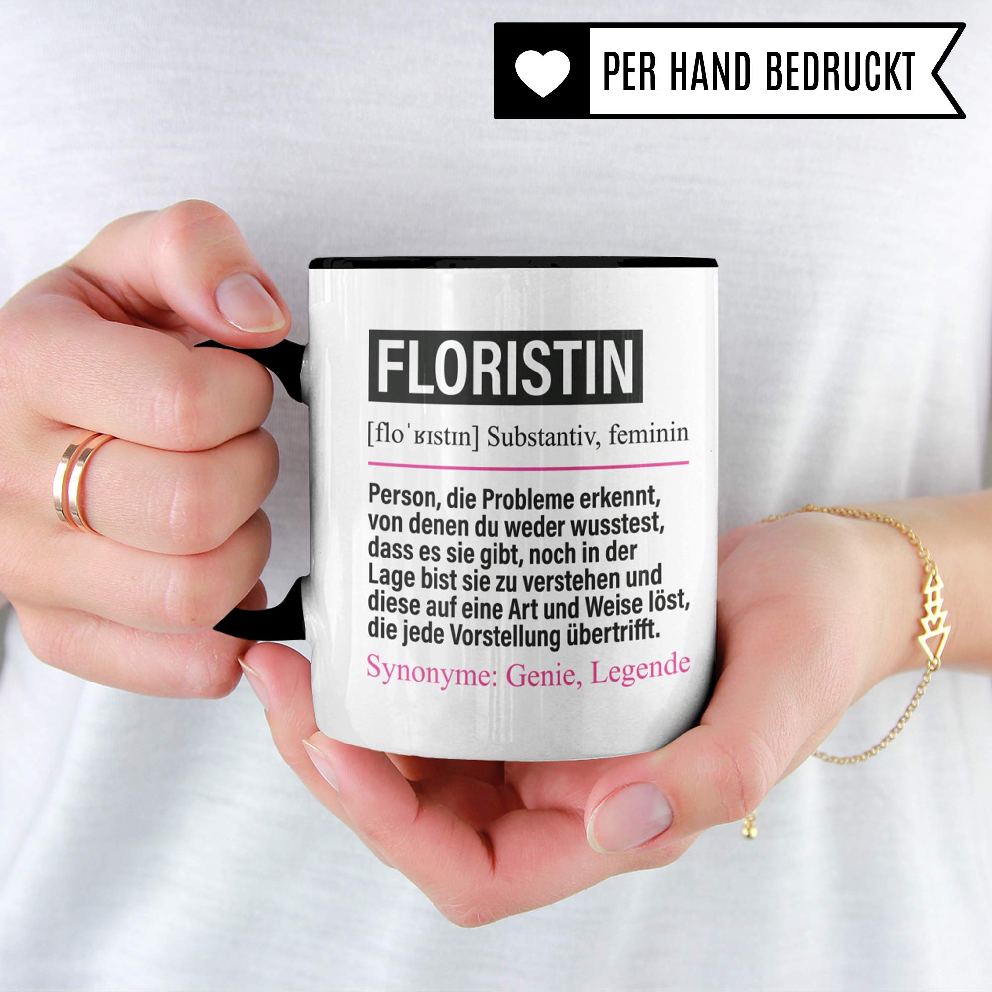 Pagma Druck Tasse Floristin lustig, Floristin Geschenk, Spruch Blumenverkäuferin Kaffeebecher Geschenkidee, Kaffeetasse Beruf Blumenhändlerin Blumenladen Teetasse Becher