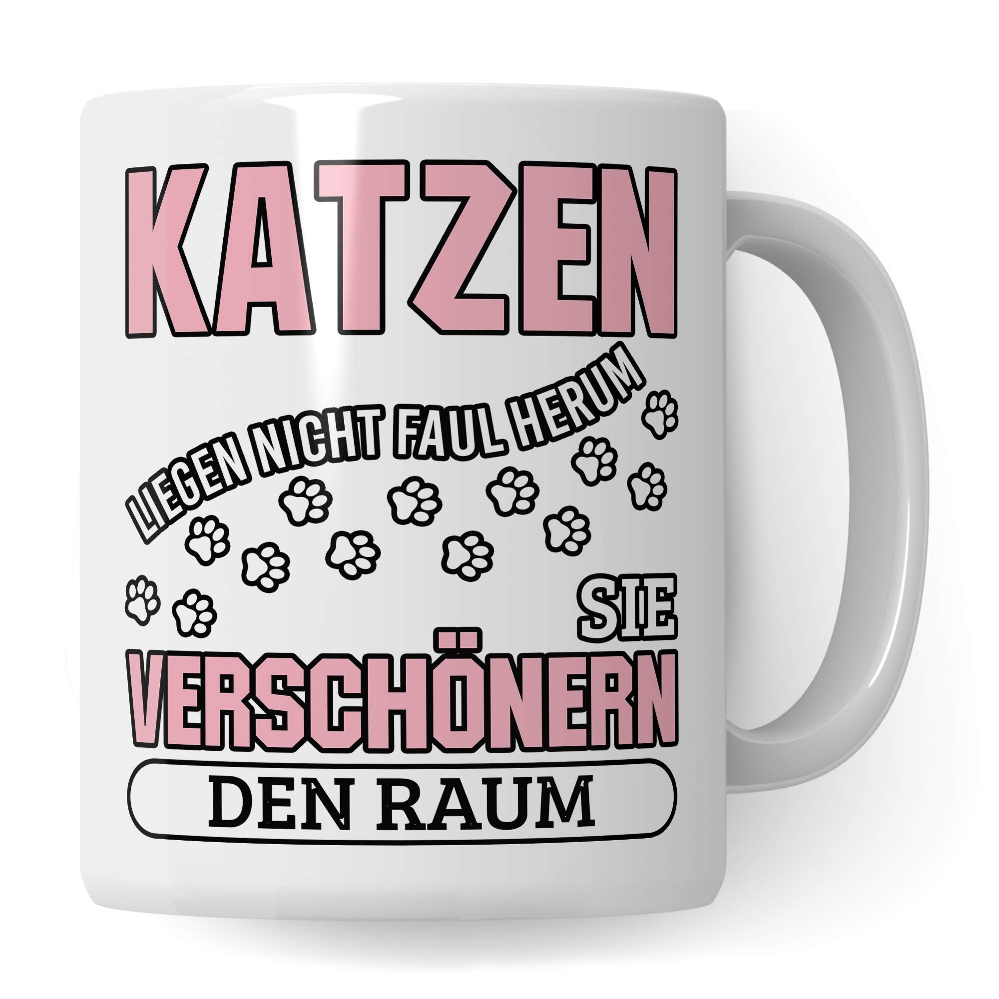 Pagma Druck Katzen Tasse Geschenk, Becher mit Katzenmotiv lustig, Geschenkidee für Katzenliebhaber, Kaffeetasse für Katzenliebhaber & Katzenmama Kaffeebecher