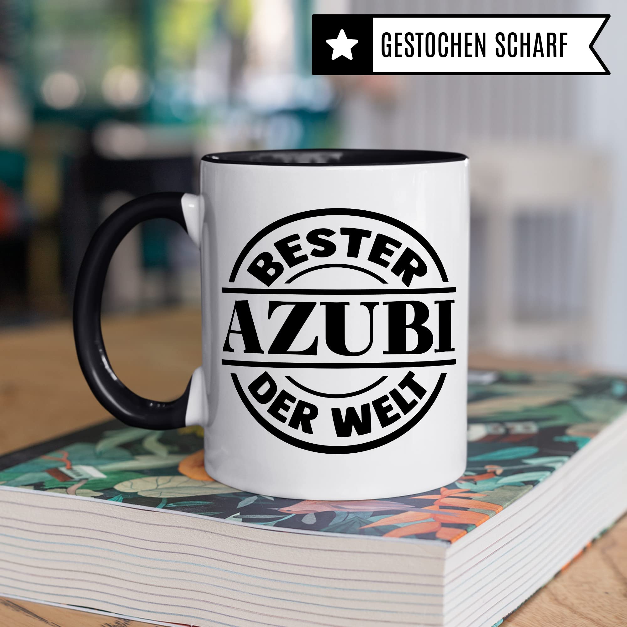 Azubi Tasse, Bester Azubi der Welt Spruch Kaffeetassen Ausbildung Kaffee-Becher Lehrling Ausbildung Becher Geschenkidee Azubine-Geschenk Auszubildende Tasse mit Spruch lustig