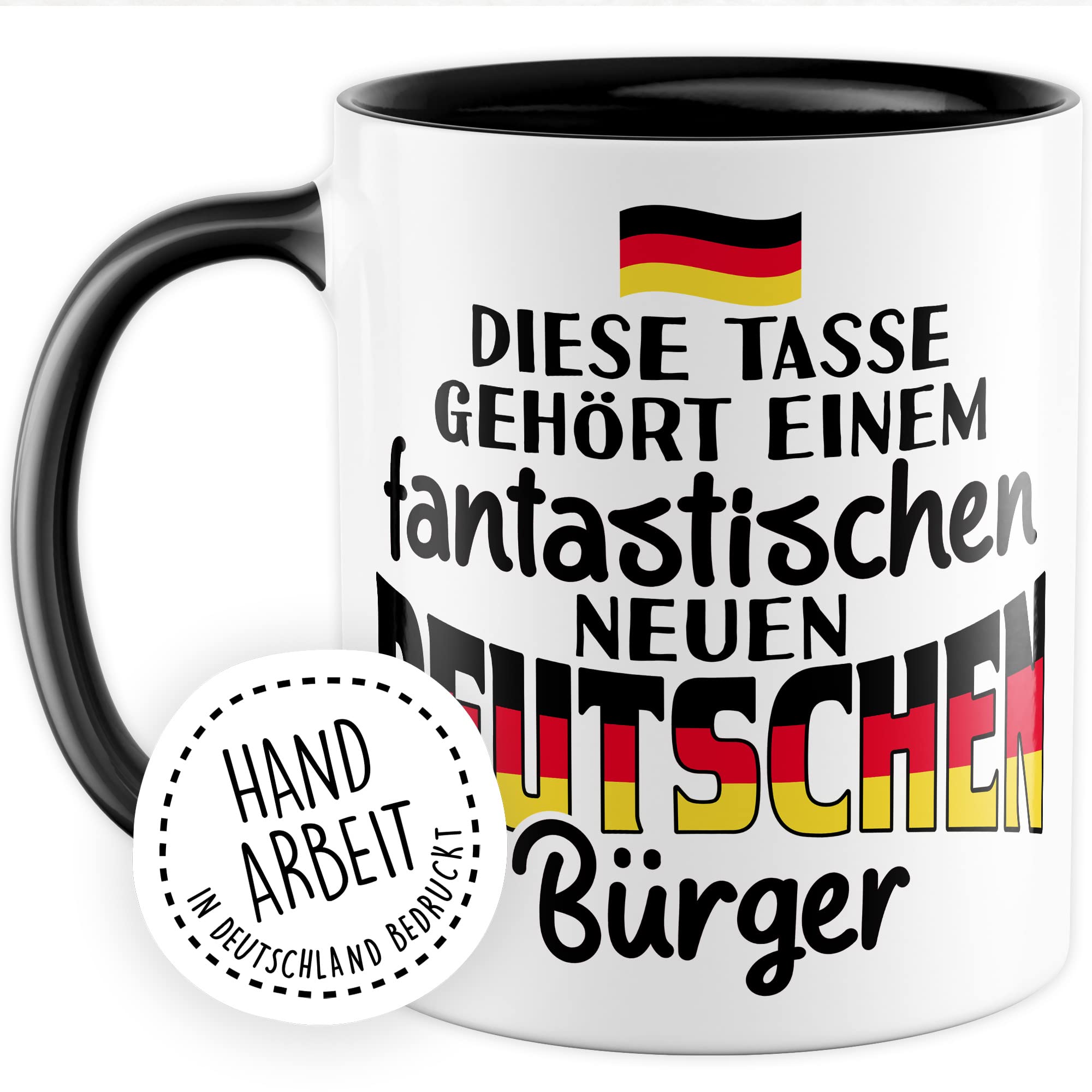 Einbürgerung Tasse Geschenk, Diese Tasse gehört einem fantastischen neuen Bürger Geschenkidee Kaffeetasse mit Spruch herzlich Kaffee-Becher Neu Deutschland Einwanderung Willkommensgeschenk