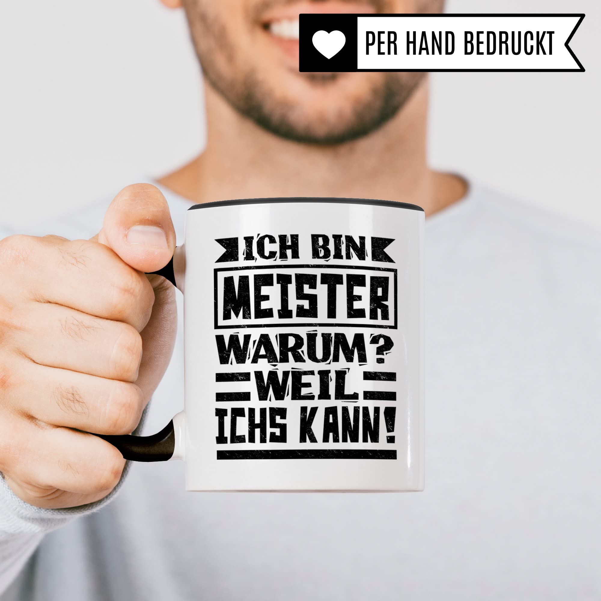 Tasse Meister Meisterlehre Meisterprüfung Geschenk Kfz Handwerksmeister Kaffeebecher Kaffeetasse Humor Witz Geschenkidee für Meister Industriemeister Becher