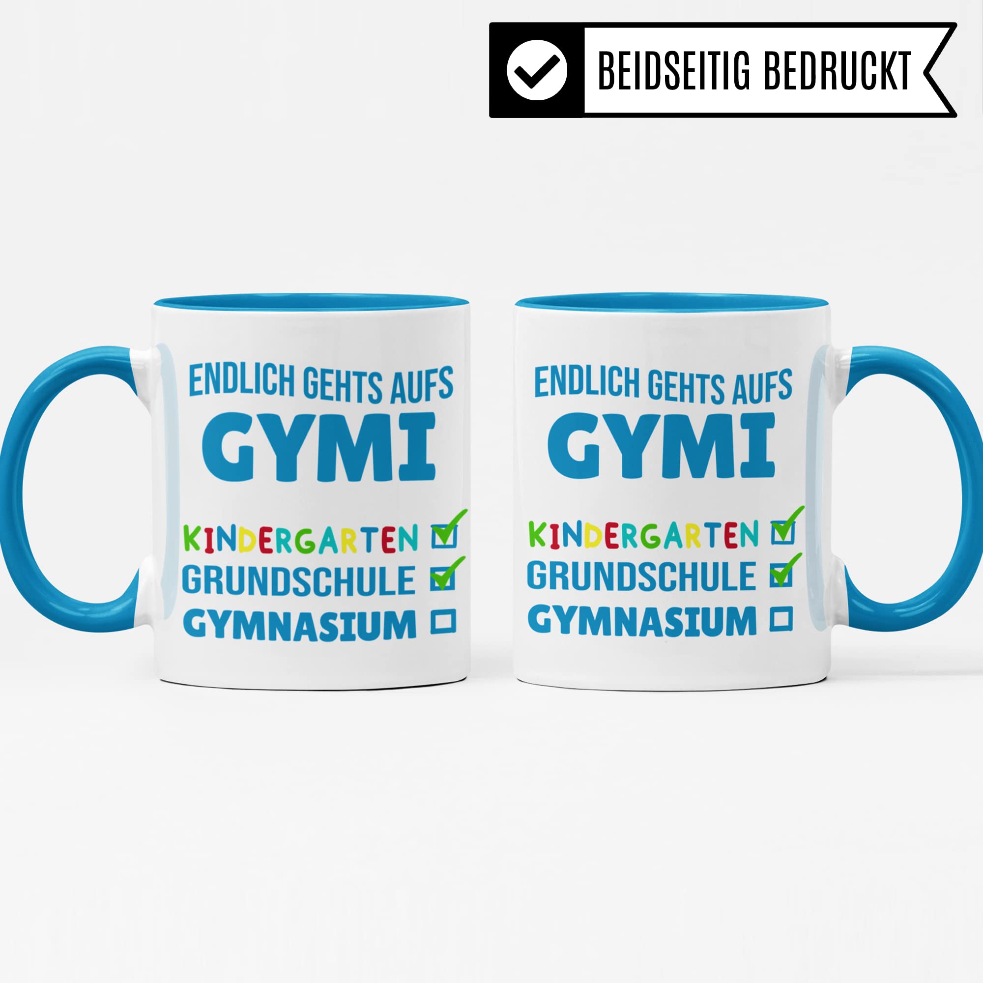 Tasse 5. Klasse Gymnasium - Geschenk Schulwechsel Grundschule Gymnasium Übergang - Geschenkidee Übertritt Gymnasiast Jungen - Kakaobecher Schule Schüler Gymi Becher