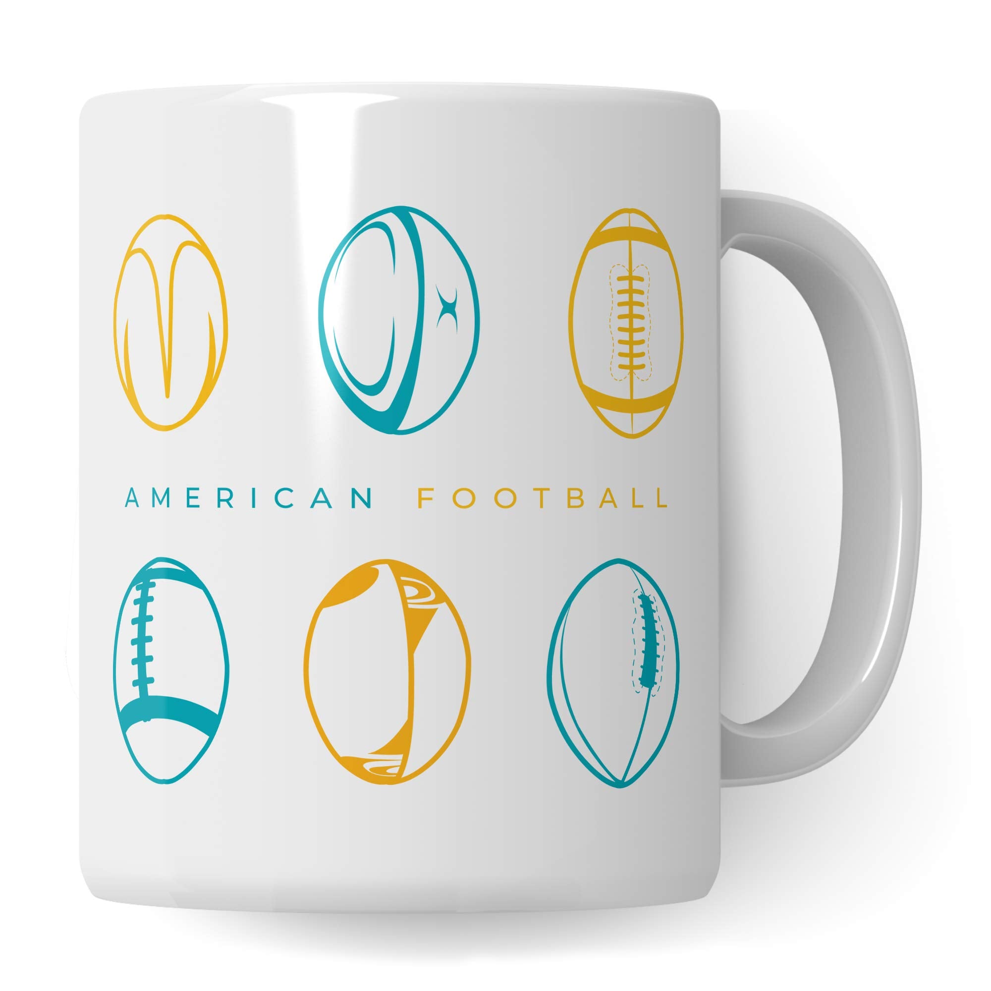 Pagma Druck American Football Tasse Geschenk, Football Spruch Becher Footballspieler Geschenkidee, Kaffeetasse für Footballer