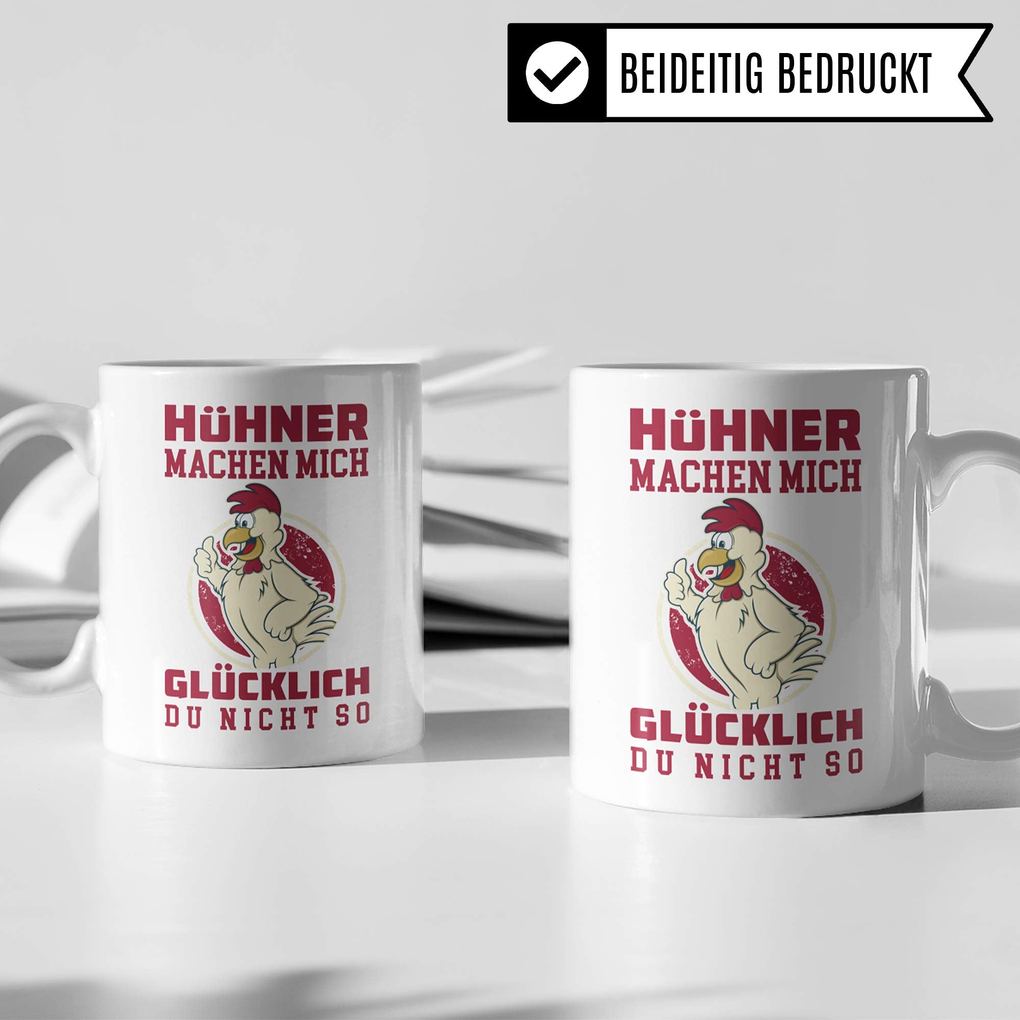 Pagma Druck Hühner Tasse lustig, Huhn Becher Geschenkidee, Hühner Geschenk Kaffeetasse für Hühnerhalter, Hühnerstall Spruch Bauernhof Haushuhn Hühnerhaltung Motiv Kaffeebecher