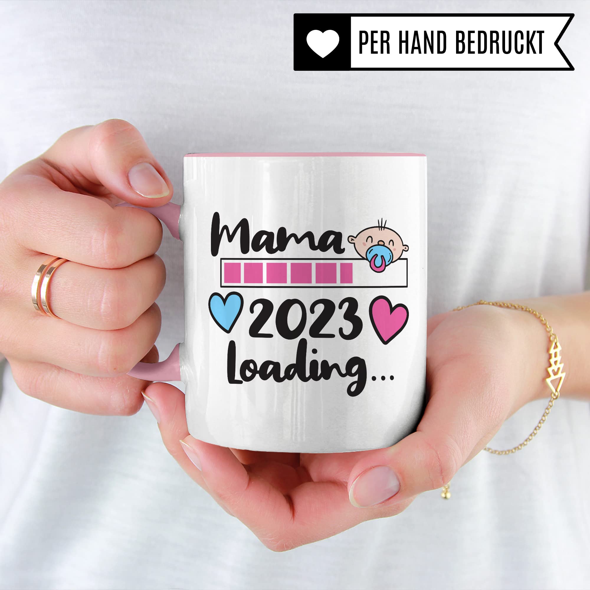 Tasse Mama 2023 Loading - Geschenk Schwangerschaft Tasse - Geschenk-Idee Schwanger werdende Mutter Kaffee-Becher