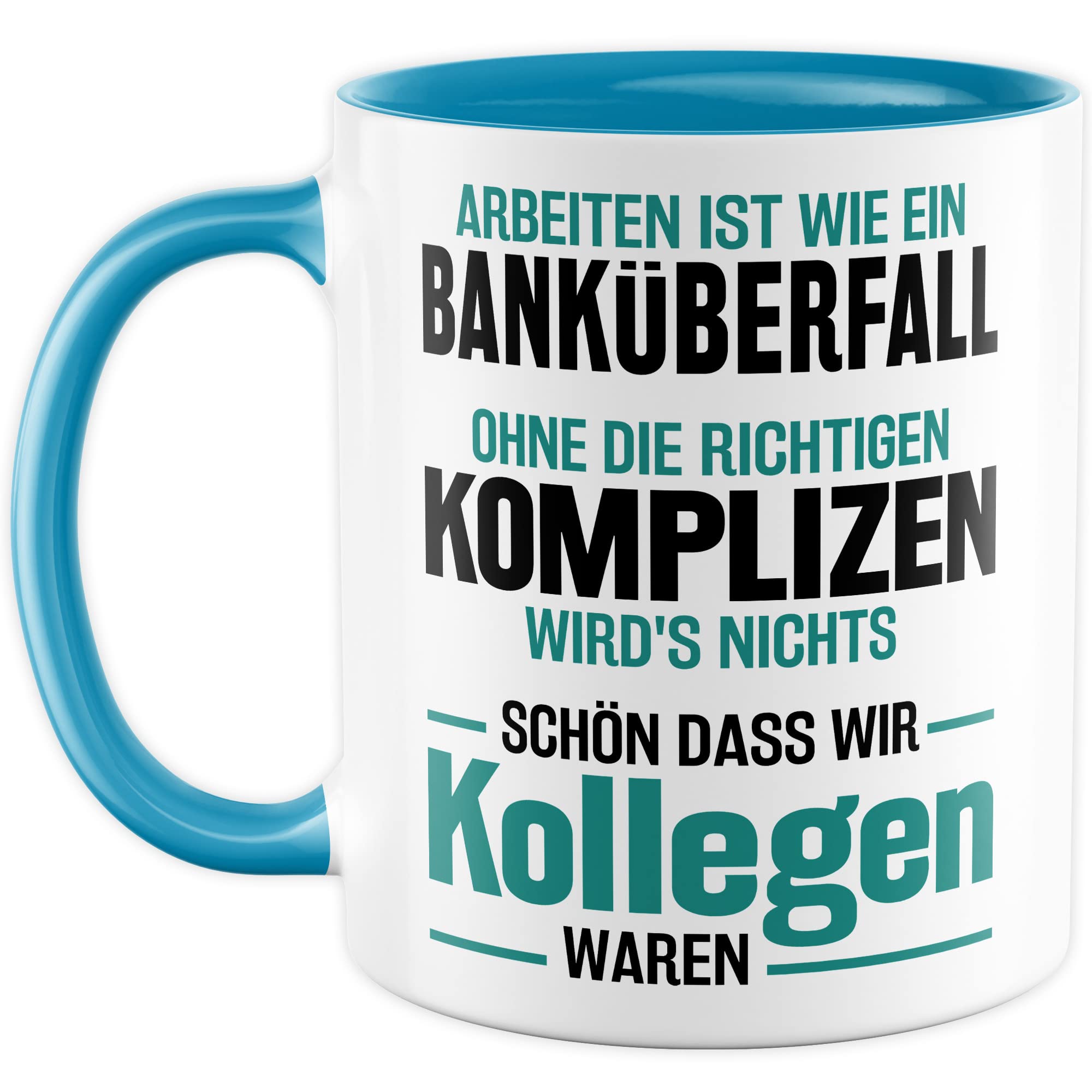 Jobwechsel Tasse Abschiedsgeschenk Kaffeetasse Spruch lustiger Kaffee-Becher Abschied Kollege Kollegin Ruhestand Geschenkidee Rente Geschenk Büro Arbeit Humor Schön dass wir Kollegen waren