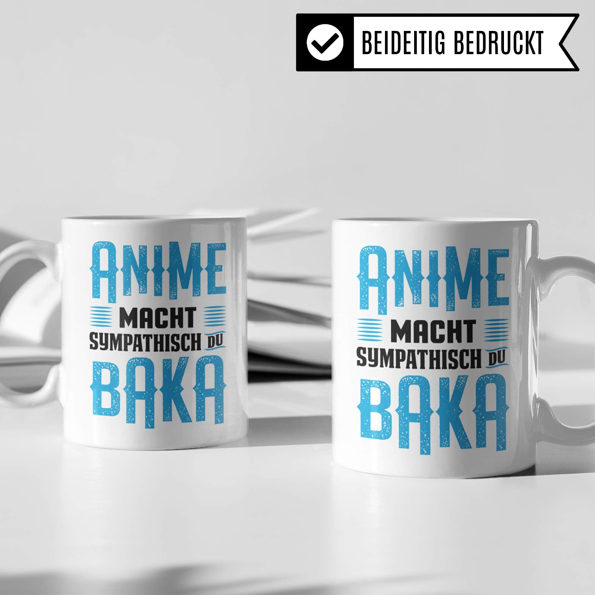 Anime Tasse Geschenk Animes Spruch Becher Otaku Geschenkidee Baka Kaffeetasse Japan Manga