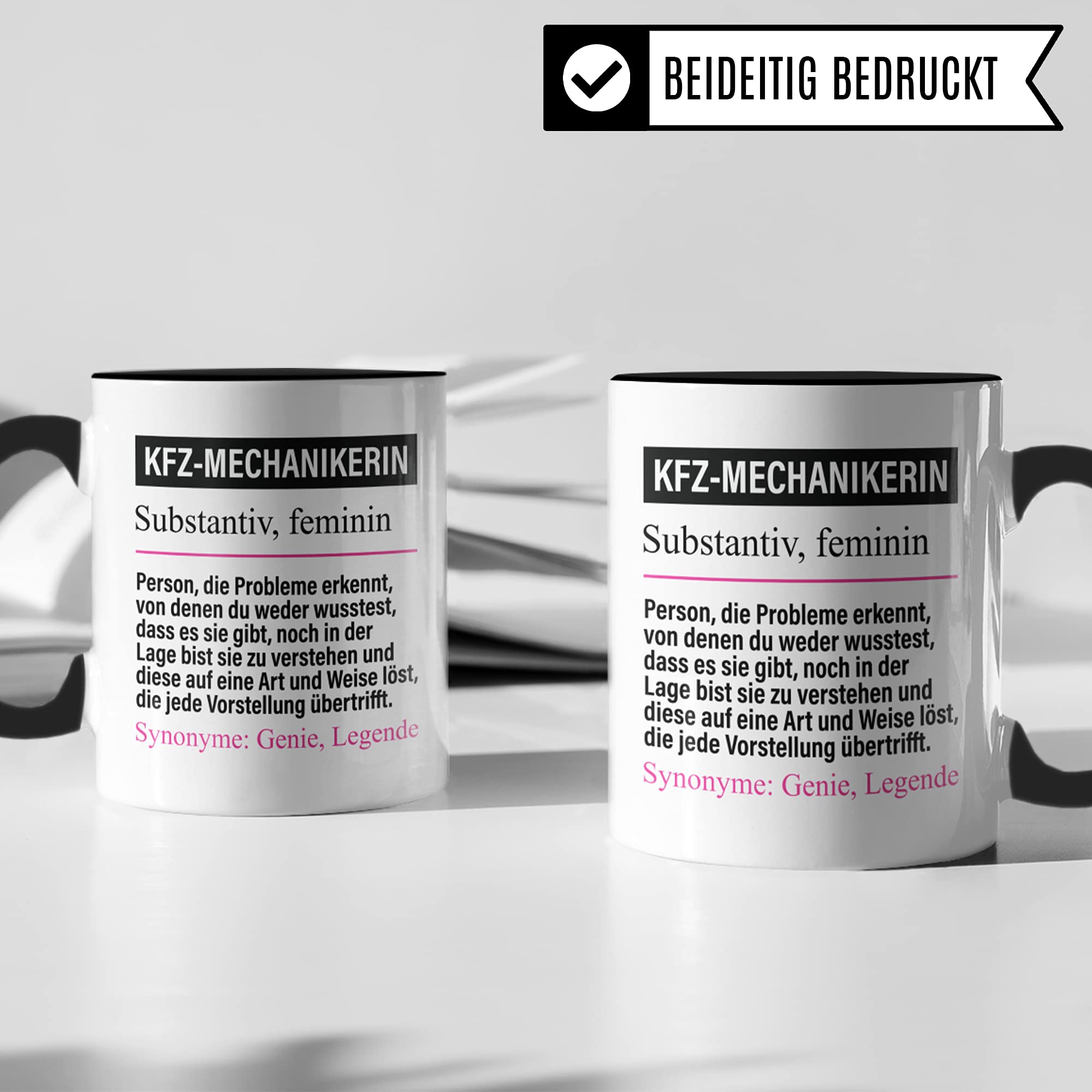 KFZ-Mechanikerin Tasse lustig, KFZ Mechanikerin Geschenk Beruf, Spruch Autoschrauberin Geschenkidee, Kaffeetasse Beruf Automechanikerin Mechatronikerin Kaffeebecher Teetasse Becher