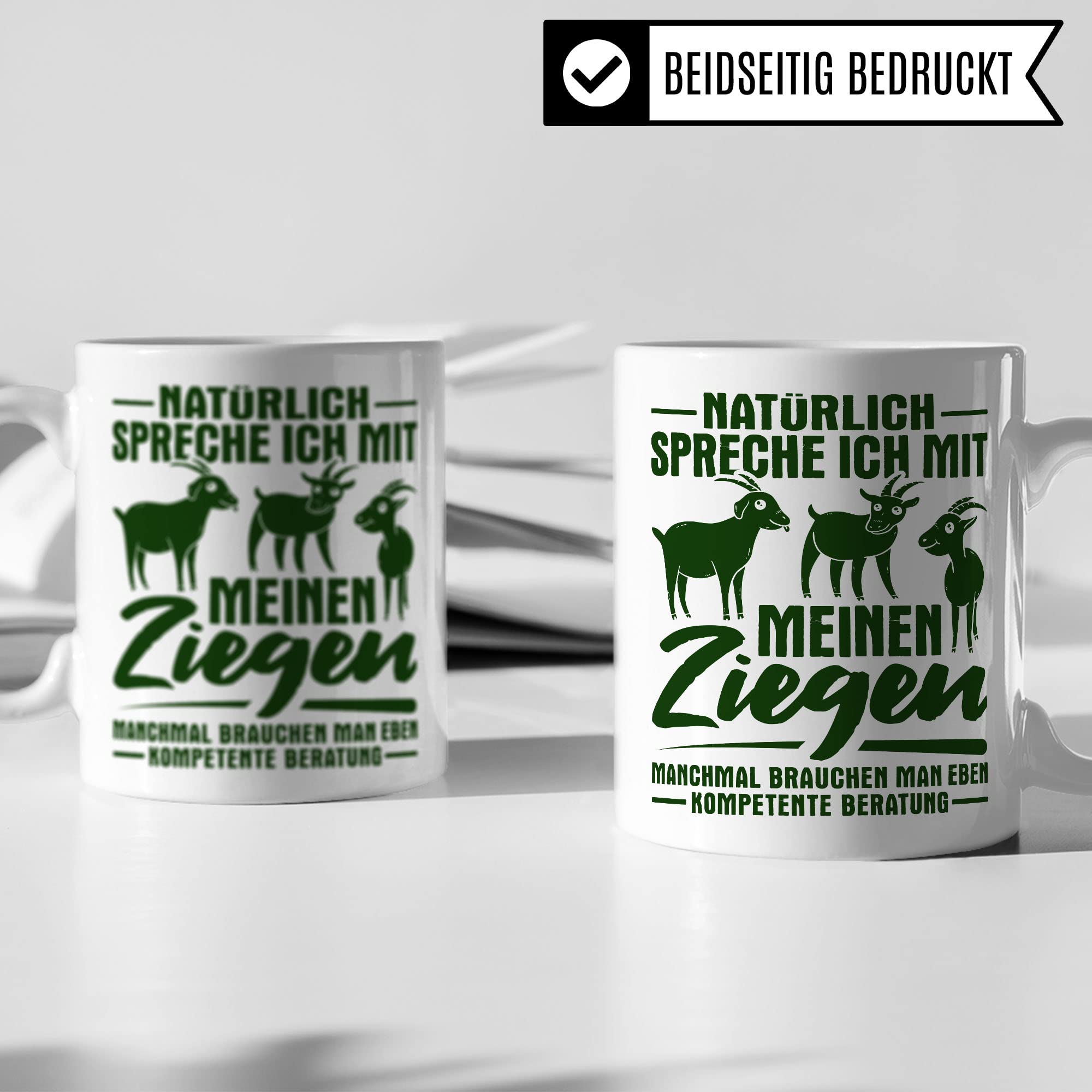 Ziege Tasse Geschenkidee Hirte Hirtin Kaffeetasse Geschenk für Bauern Bäuerin Kaffeebecher Bauernhof Becher
