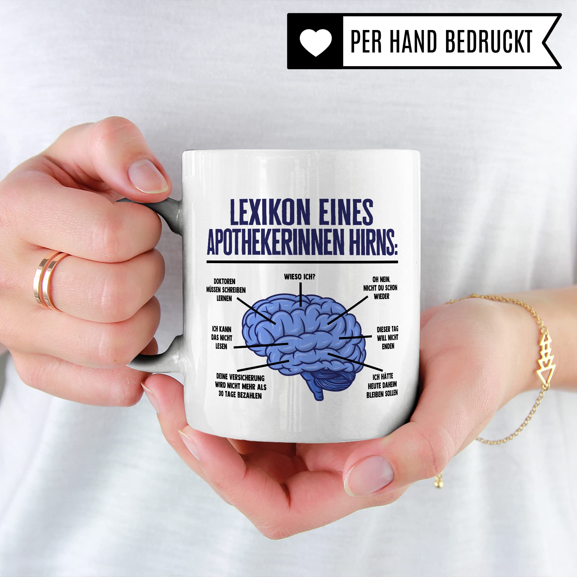 Apotheker Tasse Hirn Kaffeetasse lustig Apotheke Kaffee-Becher Humor Pharmazie Pharmazeut Geschenk Geschenkidee Kollege Witz Meme Lexikon