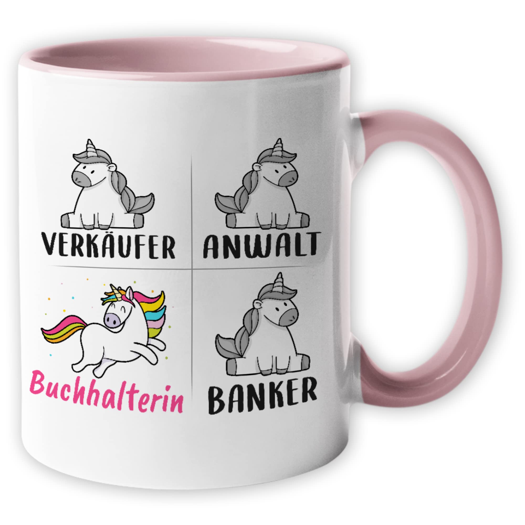 Tasse Buchhalterin lustig, Buchhalterin Geschenk, Spruch Buchhaltung Kaffeebecher Geschenkidee, Kaffeetasse Beruf Buchführer Einhorn Frauen Teetasse Bilanzbuchhalterin Becher