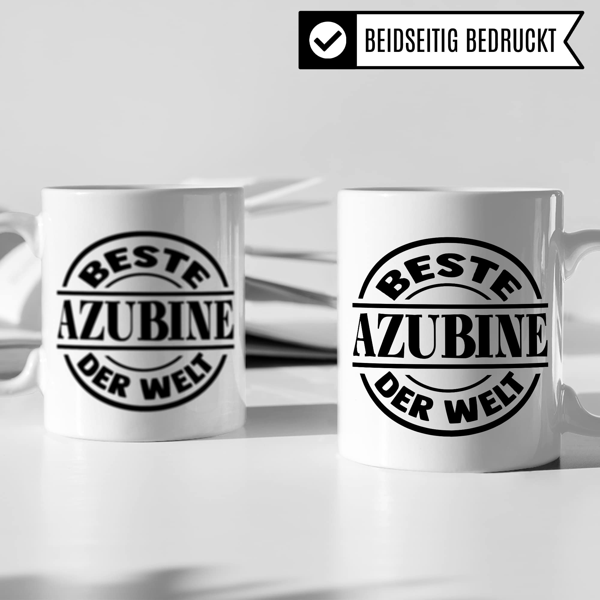 Azubi Tasse, Bester Azubi der Welt Spruch Kaffeetassen Ausbildung Kaffee-Becher Lehrling Ausbildung Becher Geschenkidee Azubine-Geschenk Auszubildende Tasse mit Spruch lustig