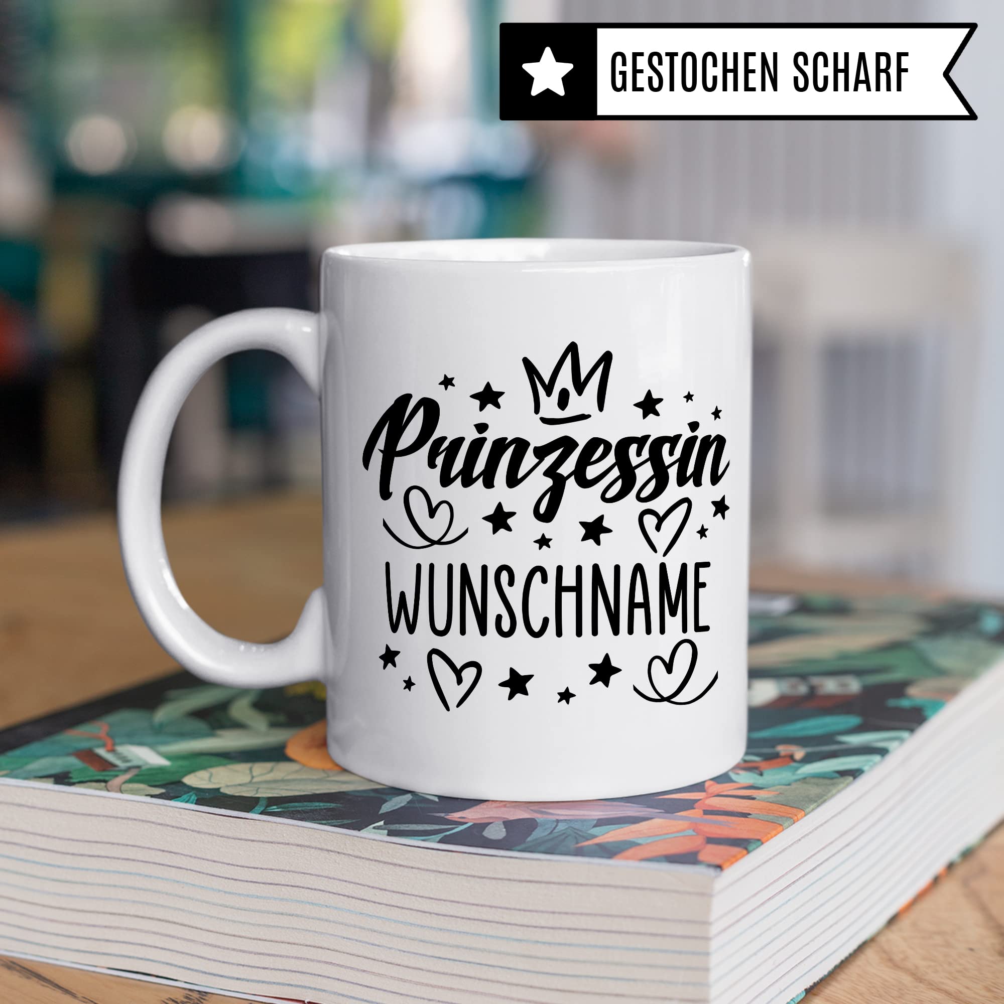 Prinzessin Tasse personalisierbar Geschenk für Mädchen Prinzessinnen Deko Geburtstag Custom Geschenkidee princess Kindergeburtstag Prinzesschen Tasse mit Wunschname