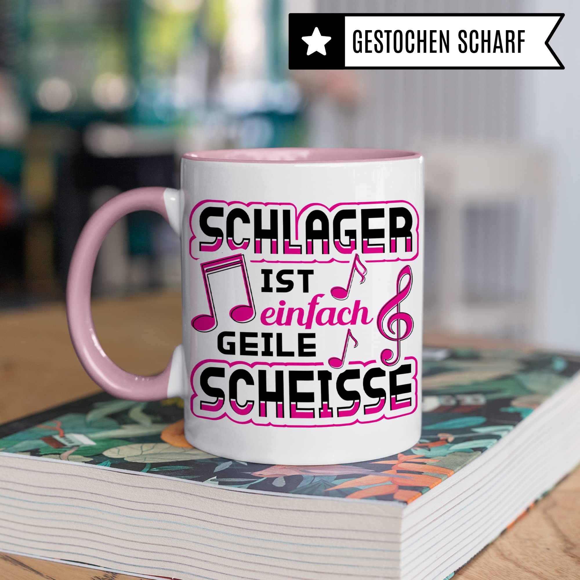 Schlager Tasse, Schlagermusik Geschenk Kaffeetasse Schlagersänger lustig, Schlagerparty Urlaub Saufen Mallorca Party Musik Kaffee-Becher