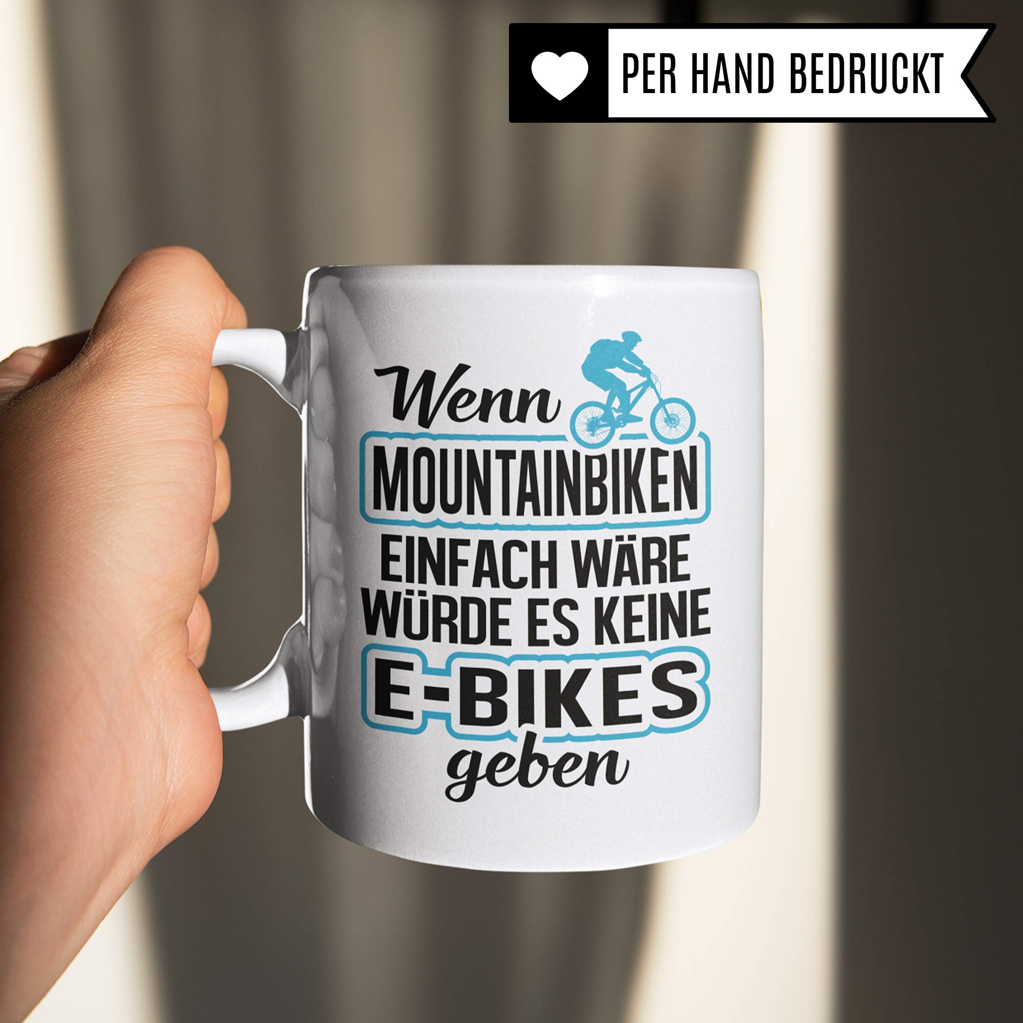 Pagma Druck Mountainbike Tasse Fahrrad lustig, Geschenk Fahrradfahrer Männer, Becher Fahrradmotiv Fahrräder, Mountainbiker Fahrrad Geschenkideen lustig Radsport Radfahren Radfahrer Kaffeetasse