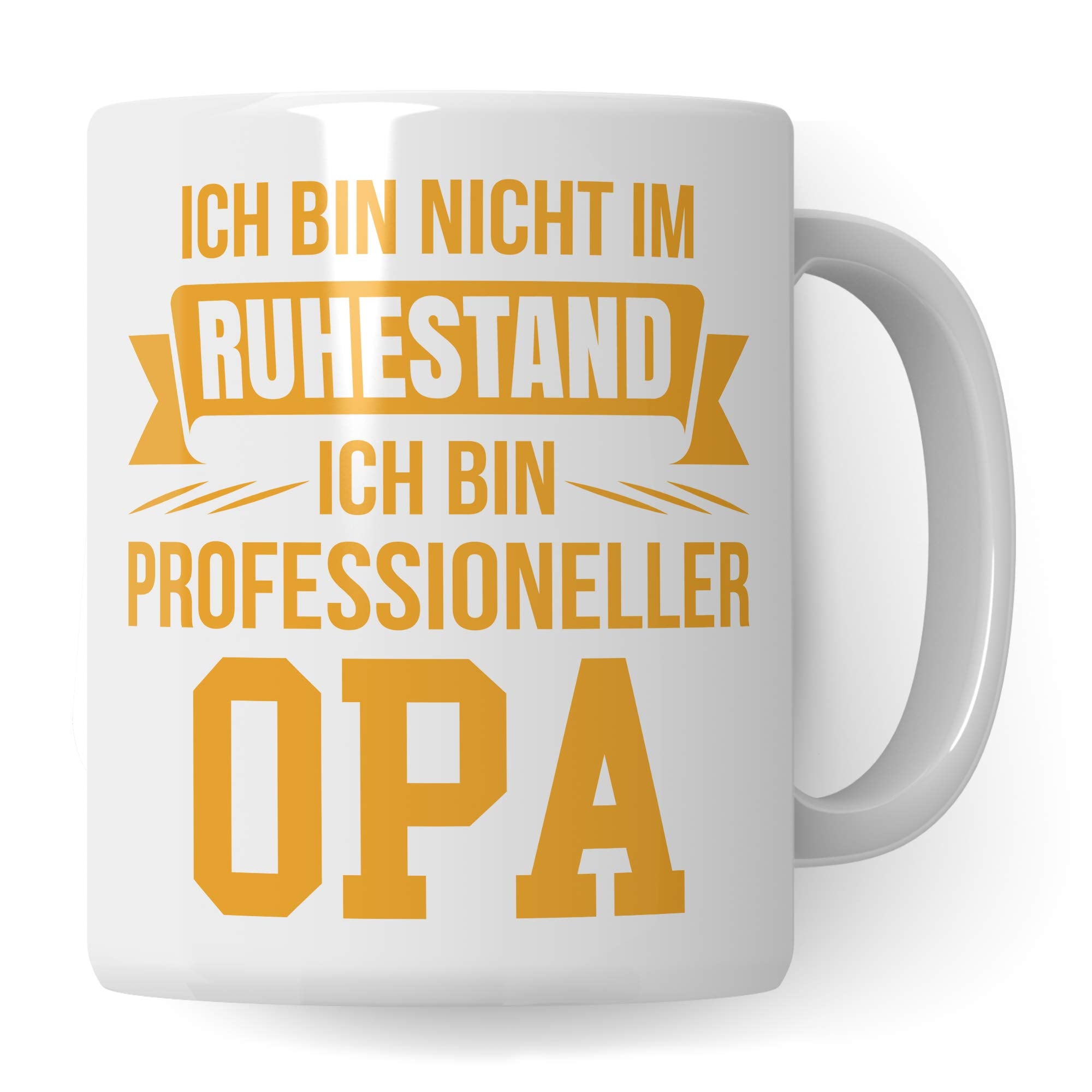 Pagma Druck Tasse Rentner Opa, Rente Geschenk, Ruhestand Großvater Spruch Becher Geschenkidee, Kaffeetasse Renteneintritt Enkel Großvater Pensionierung