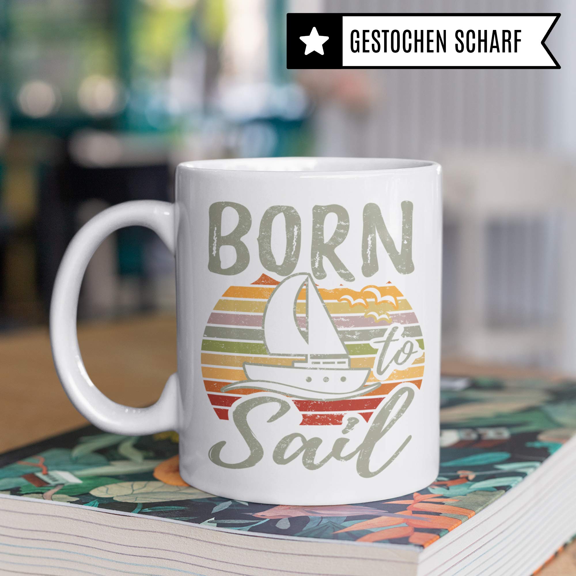 Pagma Druck Tasse Segeln Geschenk | Kaffeetasse für Segler | Tassen Segelboot/Segelschiff Geschenkidee zum Segeln für Bootsfahrer