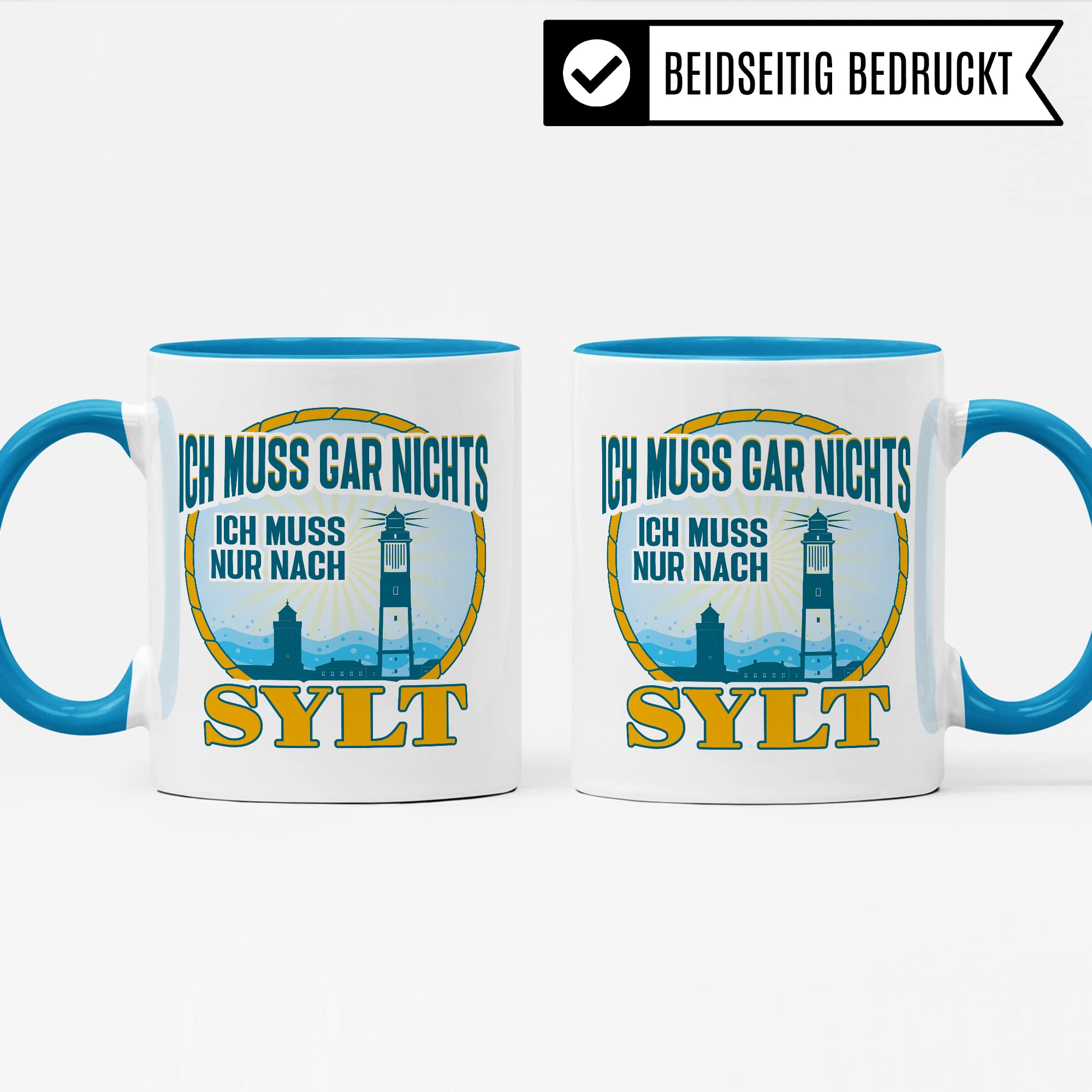 Tasse Sylt-Liebe mit Spruch Kaffee-Tasse Kaffee-Becher Geschenkidee für Syltliebhaber Geschenk Syltfan Tasse Insel Sylt lustig