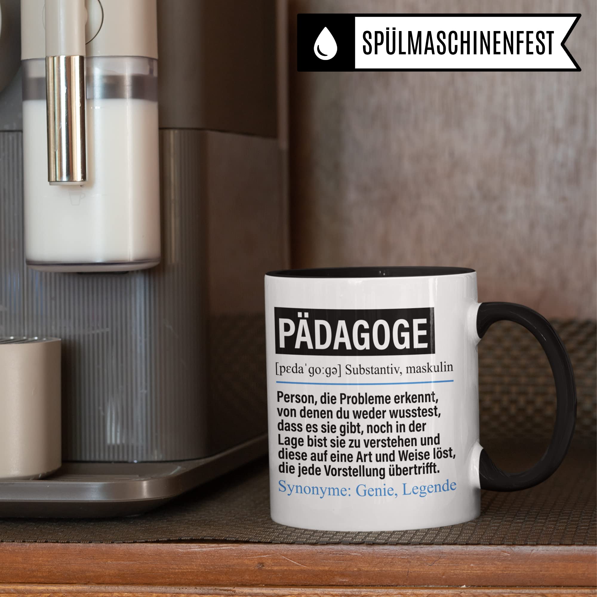 Tasse Pädagoge lustig, Pädagoge Geschenk Beruf, Spruch Kaffeebecher Pädagogik Geschenkidee, Beruf Kaffee-Tasse Teetasse Becher