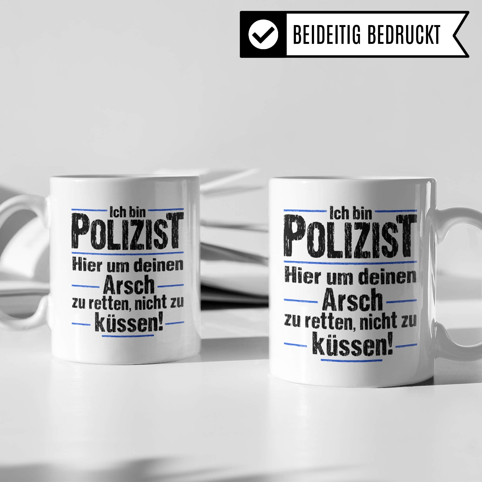 Pagma Druck Polizist Tasse, Polizei Geschenk, Becher Geschenkidee für Polizisten Kaffeetasse, Ausbildung Streifenpolizist Kripo Beamter Witz Police Kaffeebecher lustig