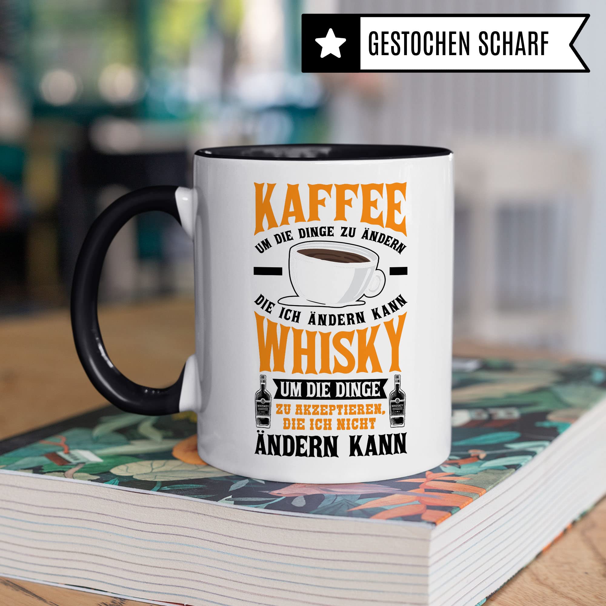 Whiskey Tasse Geschenkidee Kaffeetasse Humor Witz Geschenk für Trinker Kollege Kaffeebecher Whisky Becher