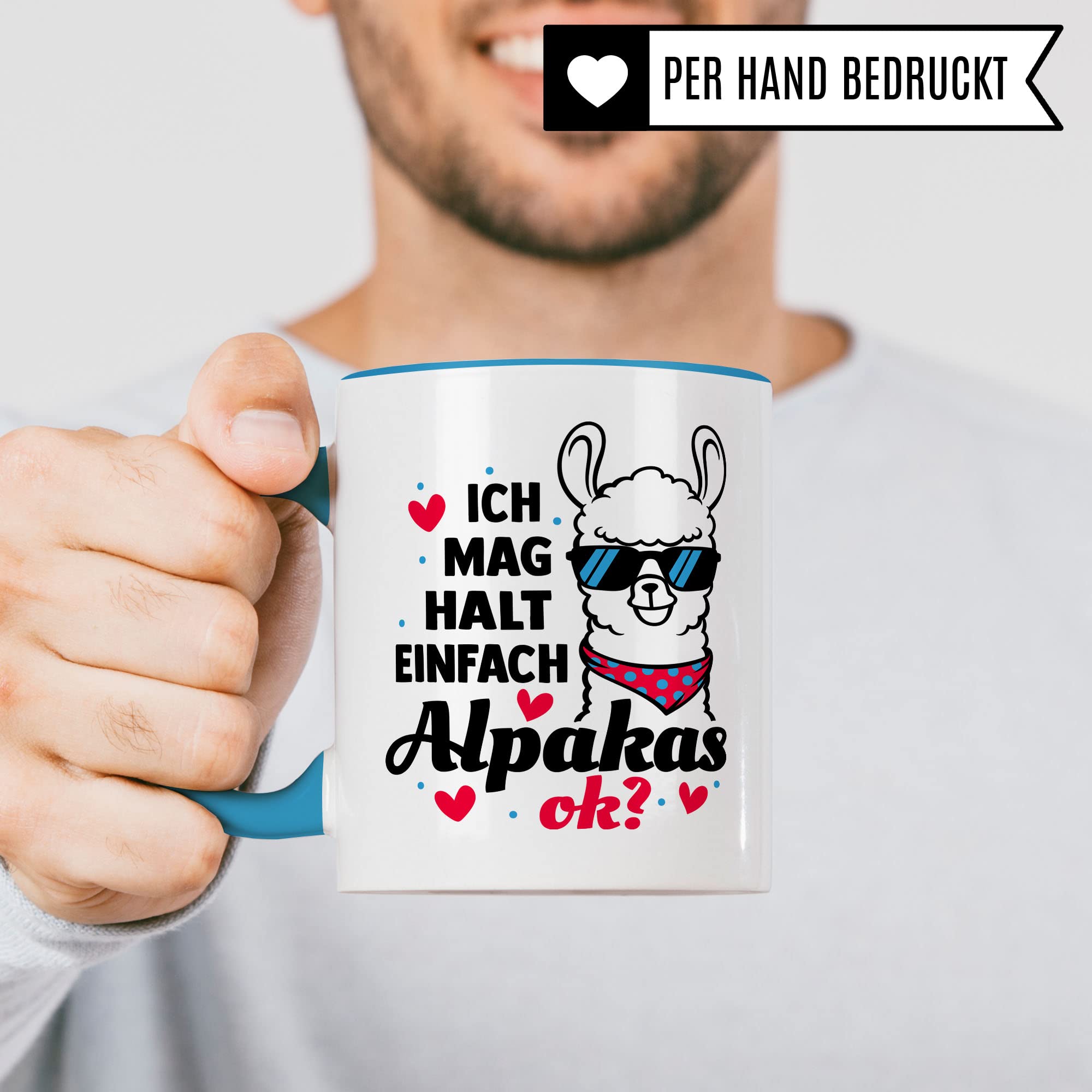 Tasse Alpaka-Motiv, Ich mag halt einfach Alpakas, ok? Geschenk Alpakaliebhaber, süße Alpaka-Tasse Motiv, Geschenk Kollegen lustige Büro-Tasse Kaffeetasse