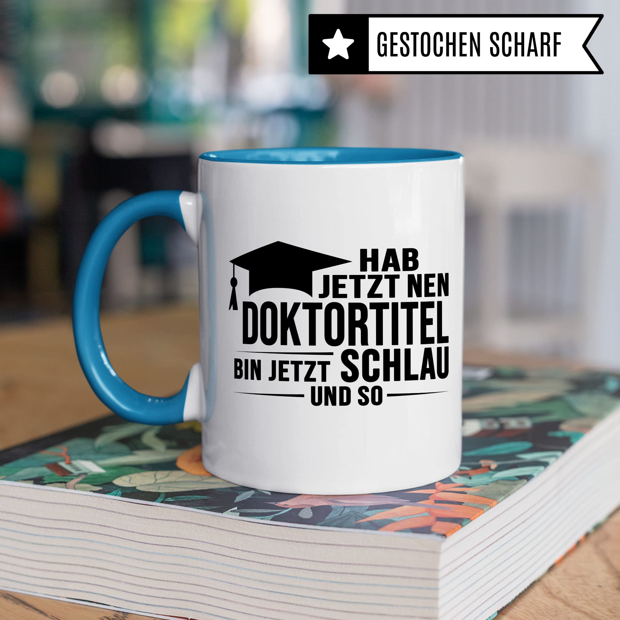 Doktortitel Tasse Geschenkidee, Kaffeebecher mit Spruch lustig, Doktor Geschenk, Kaffeetasse Humor Witz Geschenkidee für Doktorarbeit, Doktorin Teetasse