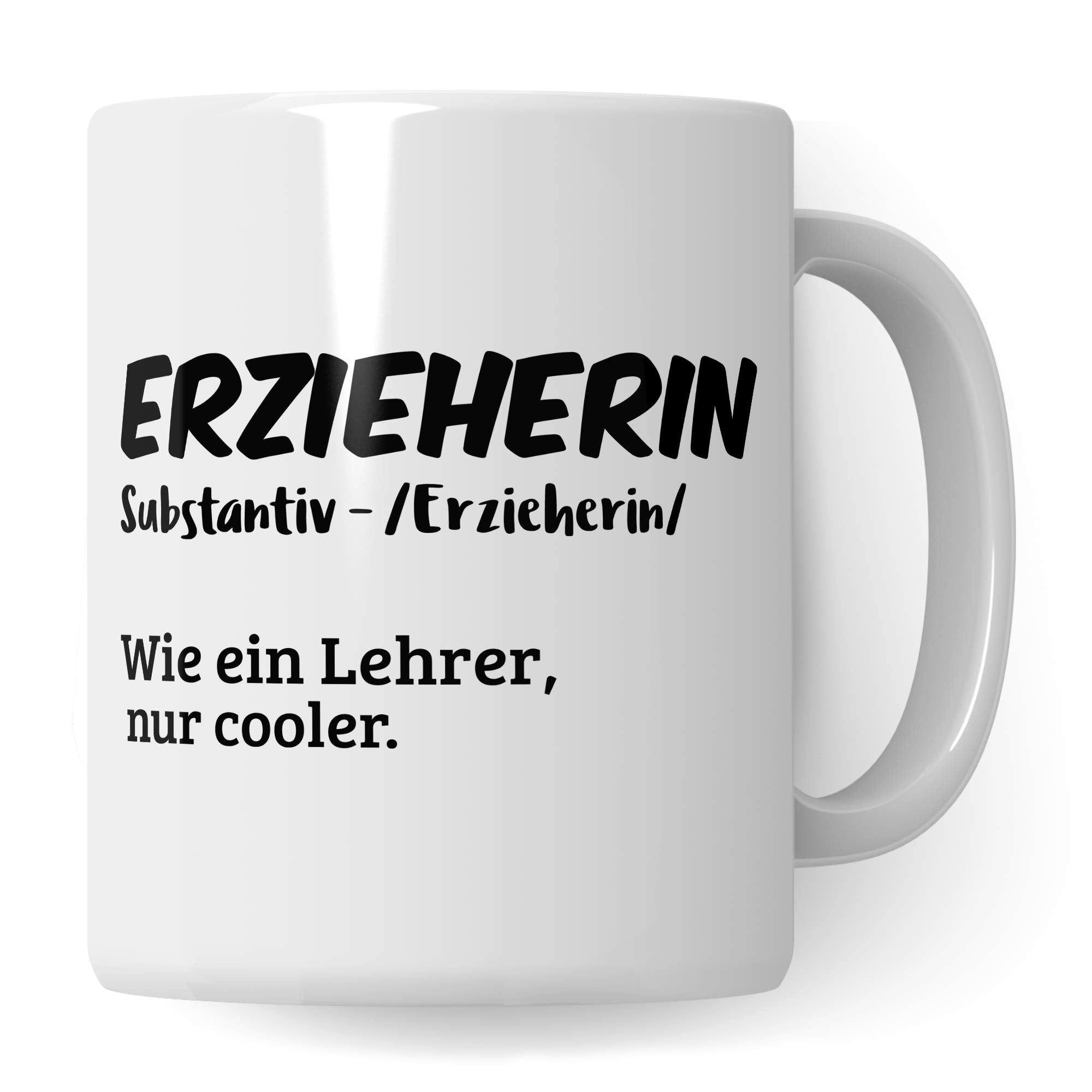 Pagma Druck Erzieherin Tasse, Geschenk für Erzieher zum Abschied, Kindergarten Abschiedsgeschenk Erzieherin Kita, Kindergärtnerin Becher Geschenkidee Kaffeetasse