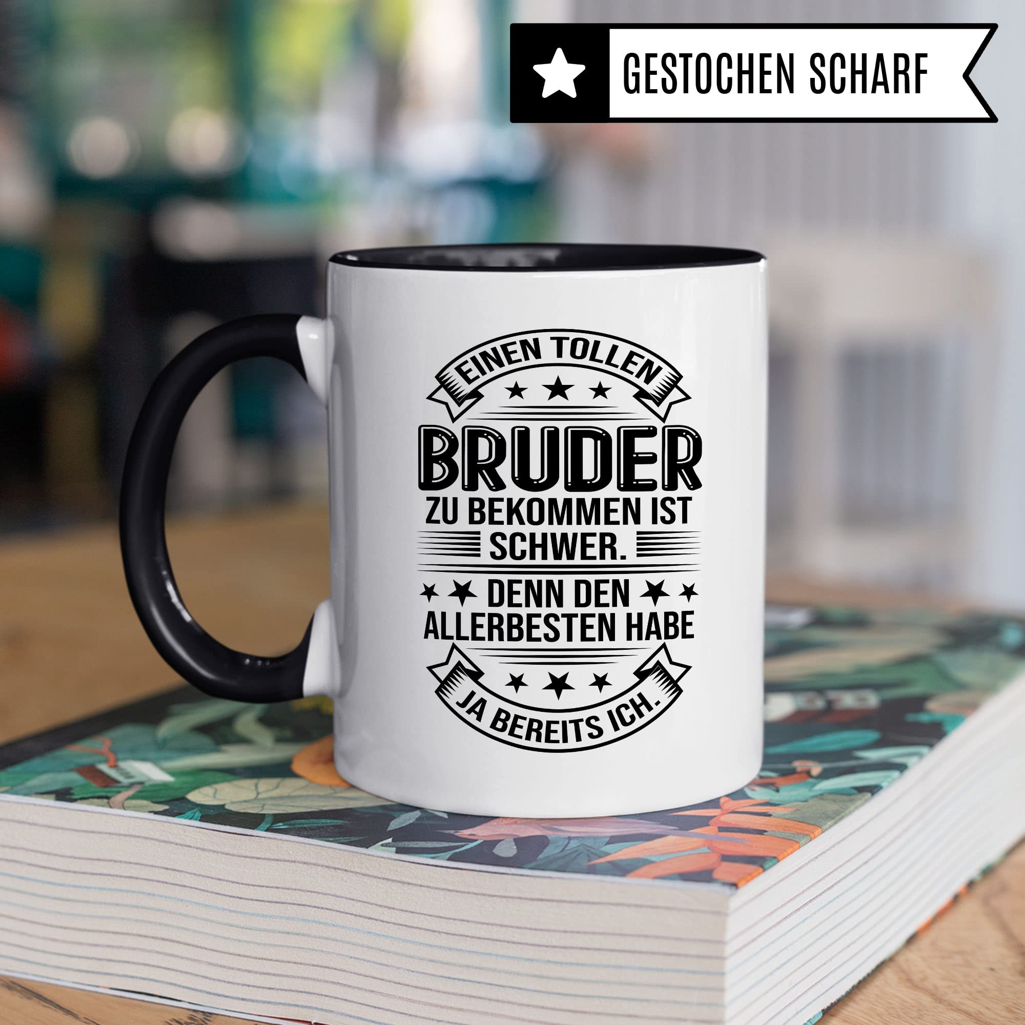 Toller Bruder Tasse Geschwister Kaffeetasse Brüder Geschenk Bruderherz Kaffee-Becher Schwester Geschenkidee Berster Bruder Motiv Geschwisterliebe