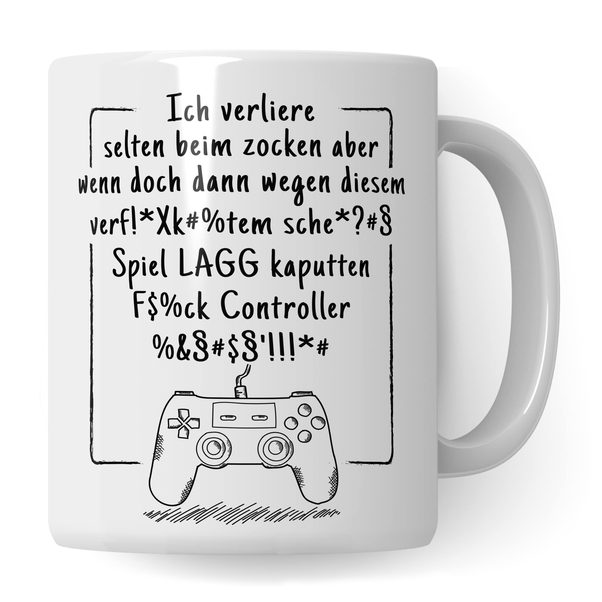 Tasse Gamer Witz lustiger Gaming Kaffee-Becher Zocker Kaffeetasse Controller Spruch Teetasse Nerd Geschenkidee Computer-Spiele Geschenk