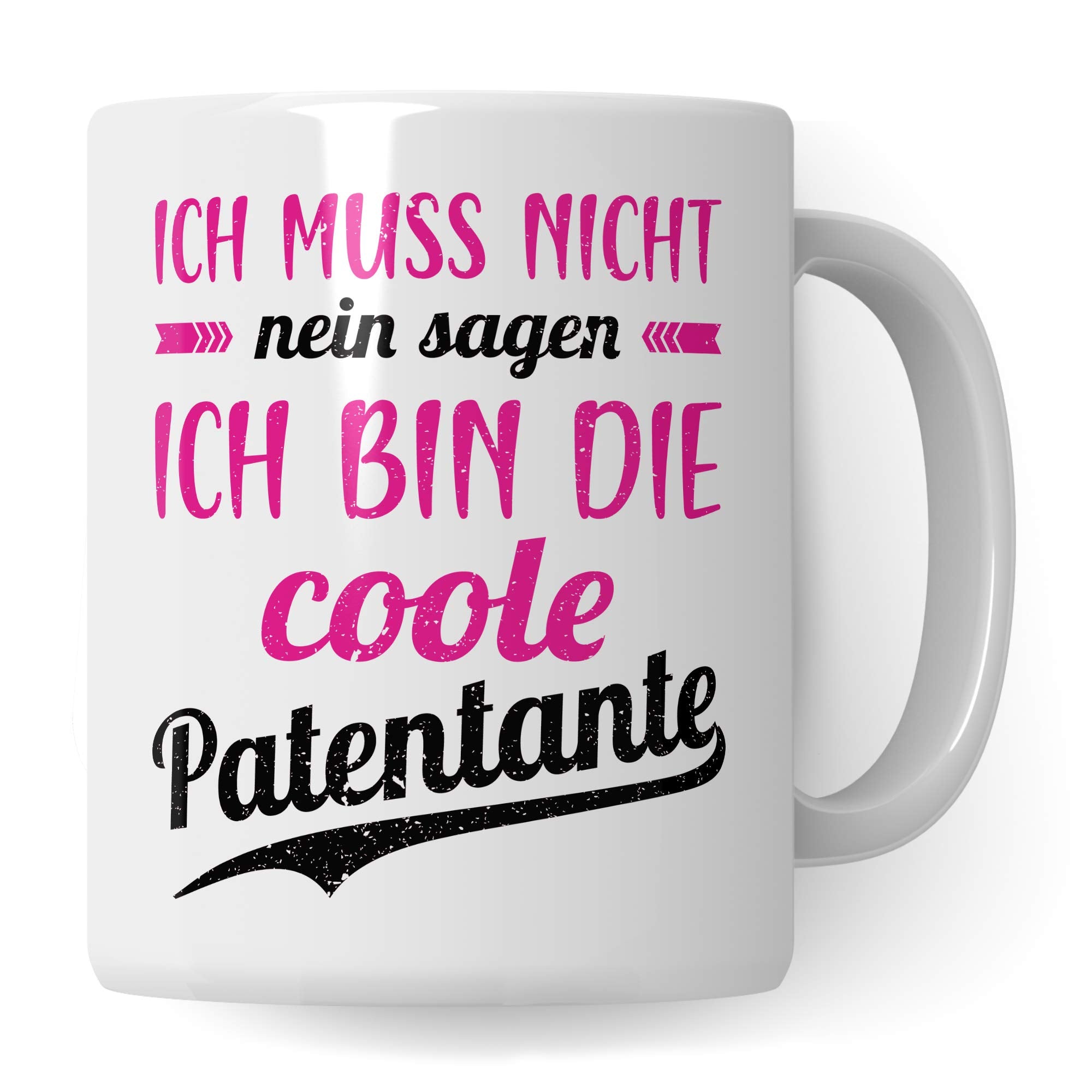 Pagma Druck Tasse Patentante, Becher Patentante Geschenk, Willst du Meine Patentante Sein Taufgeschenke für Paten, Patin Taufpatin Patenkind Geschenkidee, Kaffeebecher Patensohn Patentochter lustig