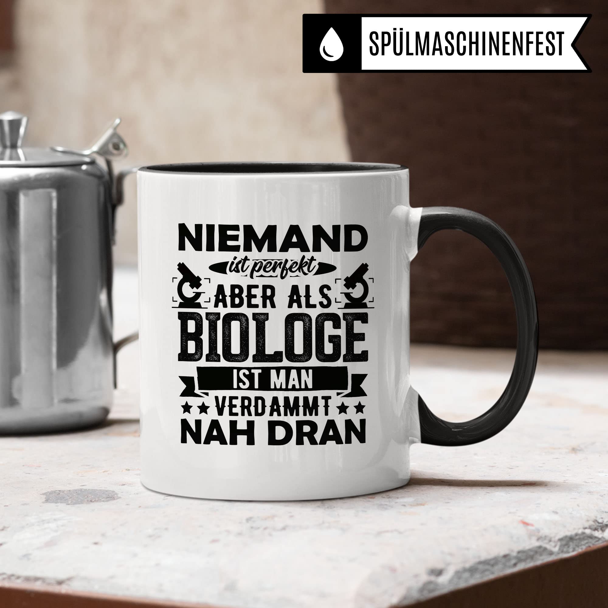 Biologe Tasse Geschenkidee Kaffeetasse Humor Witz Geschenk für Biologielehrer Kaffeebecher Biologie Becher