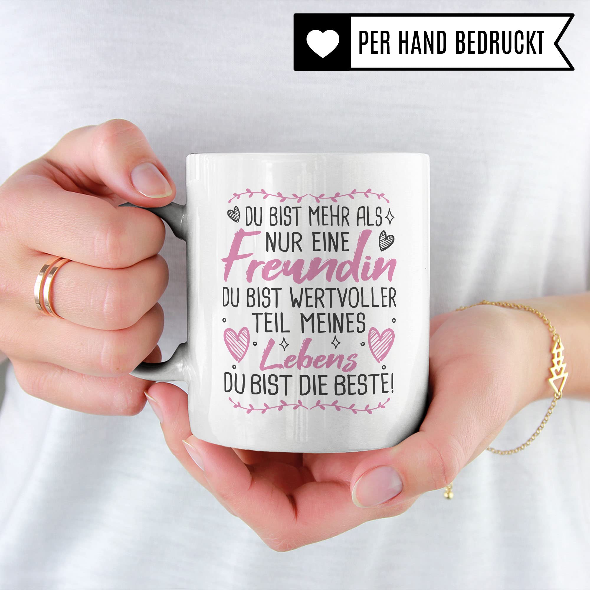 Freundin Tasse Freundinnen Kaffeetasse Freundschaft Kaffee-Becher Frauen Beste Freundin Geschenk-Idee wichtiger Teil die Beste