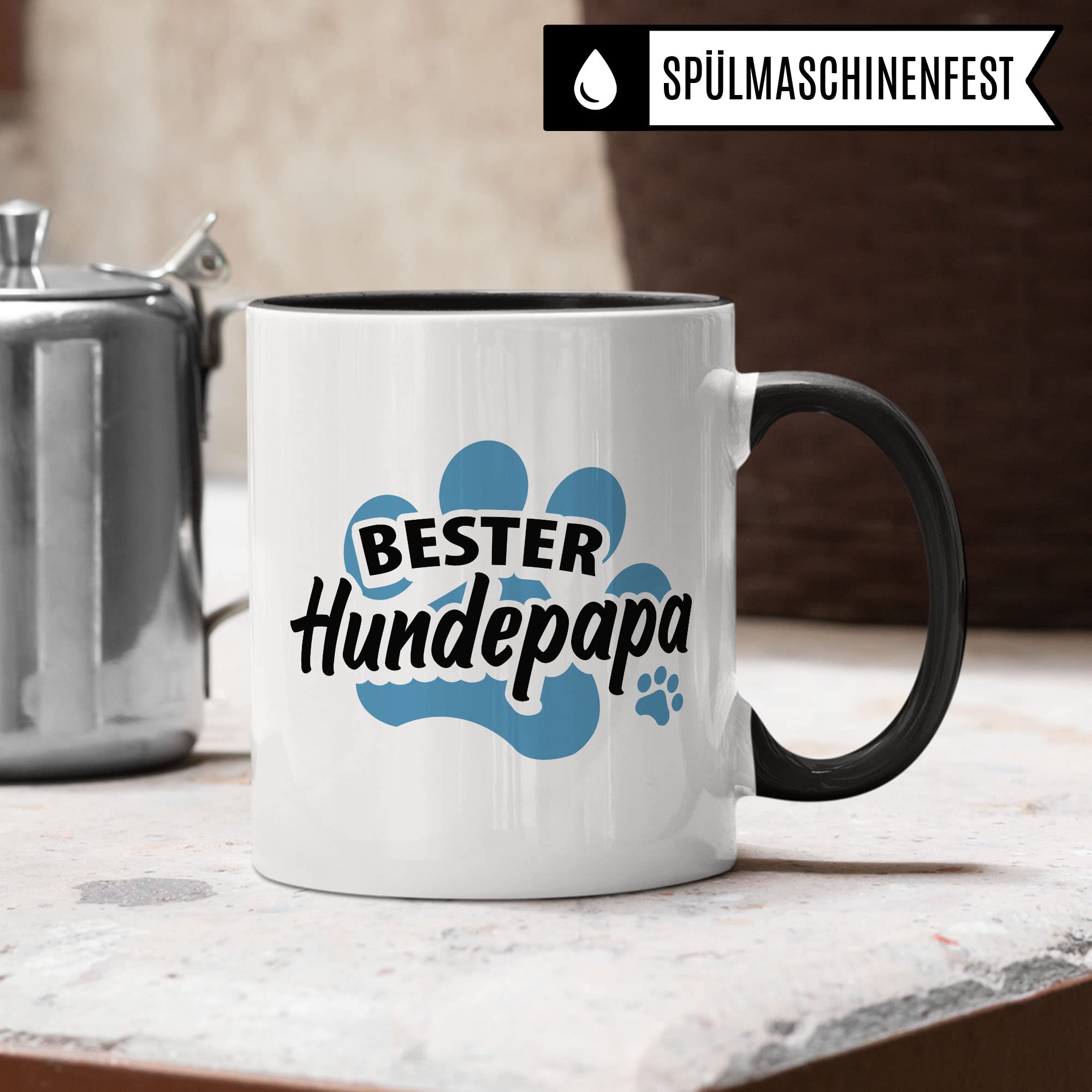 Hundepapa Tasse Geschenkidee Herrchen Kaffeetasse Geschenk für Hundebesitzer Kaffeebecher Hunde Becher