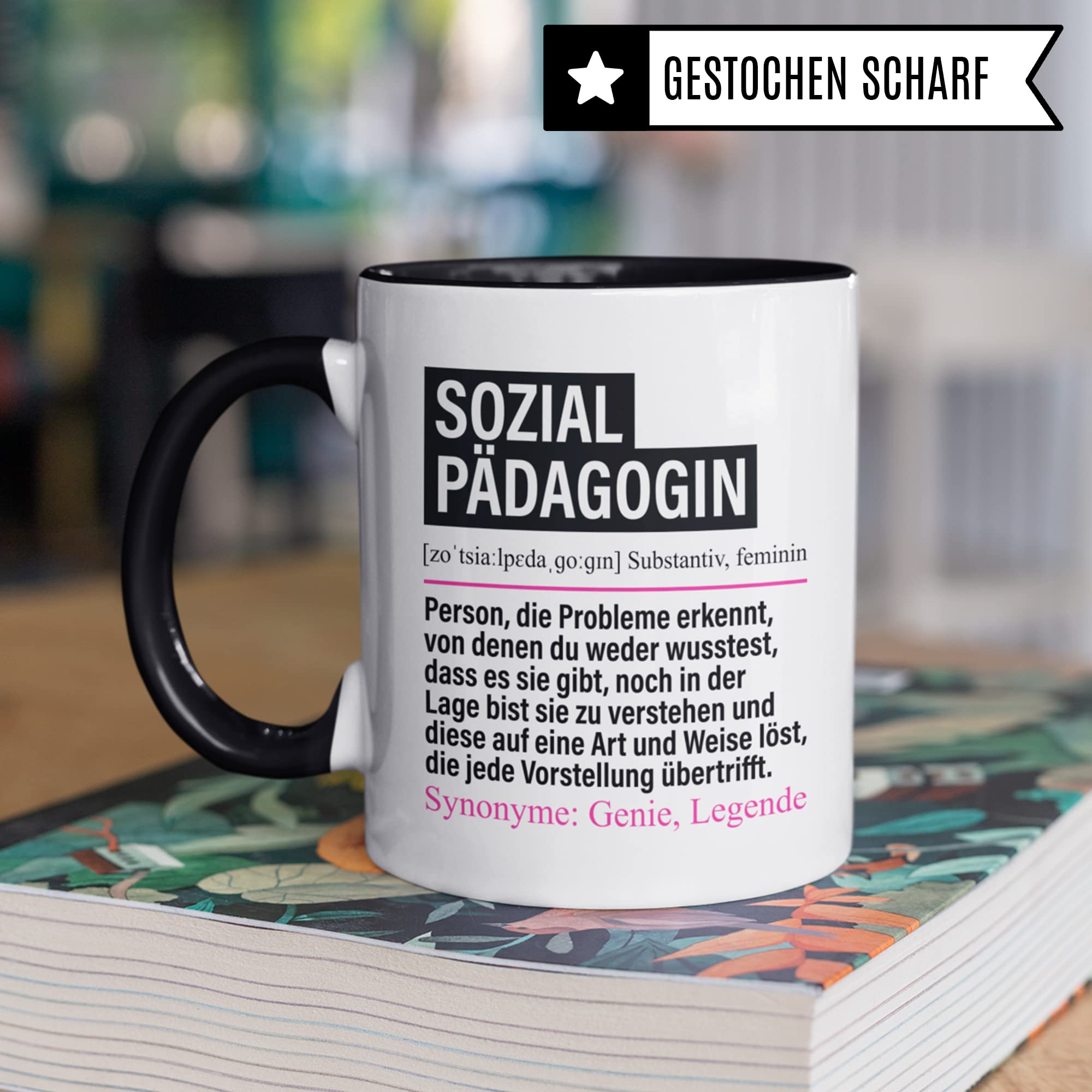 Tasse Sozialpädagogin lustig, Sozialpädagogin Geschenk Beruf, Spruch Kaffeebecher Sozialpädagogik Geschenkidee, Beruf Sozialpädagoginnen Kaffee-Tasse Teetasse Becher