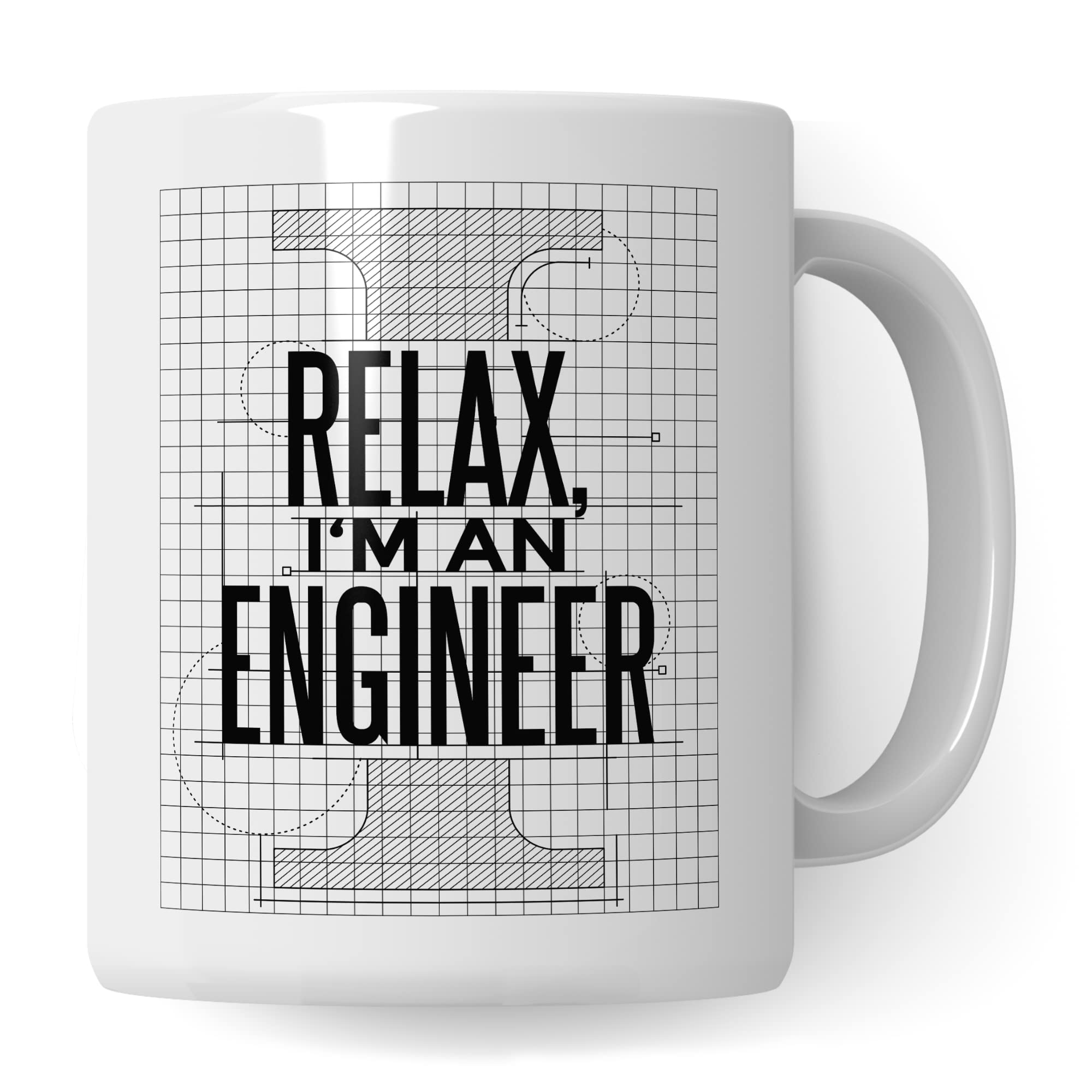 Ingenieur Tasse mit Spruch lustig, Engineer Ingenieurin Kaffeetasse, Kaffeetasse Humor Witz Geschenk für Entwickler Geschenkidee, Kaffeebecher für Männer, Ironie Relax Teetasse