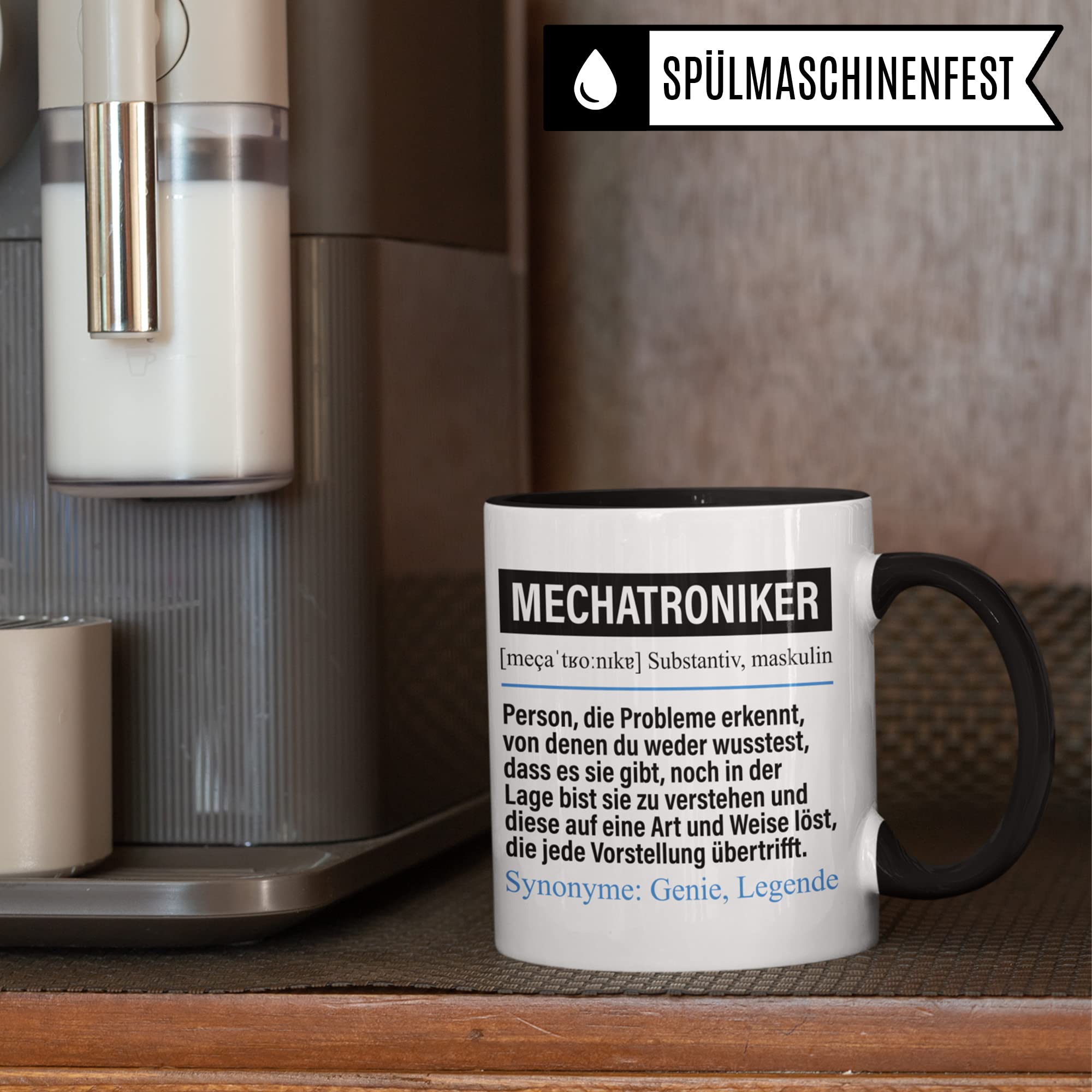 Tasse Mechatroniker lustig, KFZ Mechatroniker Geschenk Beruf, Spruch Kaffeebecher Mechatronikermeister Geschenkidee, Beruf Mechatronik Handwerker Kaffee-Tasse Teetasse Becher