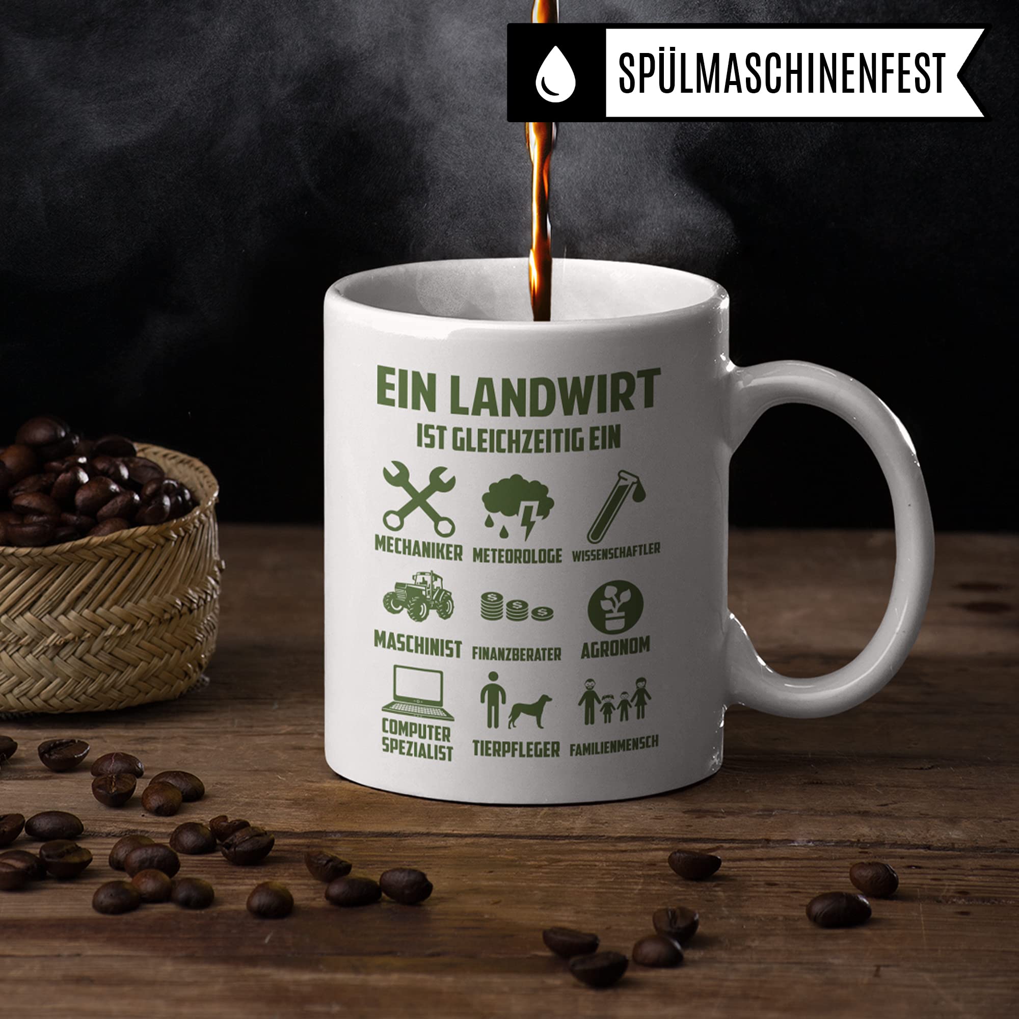 Landwirt Tasse, Männer Geschenk Landwirt Traktor Kaffeetasse, Landwirtschaft Motiv, Traktoren Bauer Bauernhof Humor, Kaffeebecher Traktor Witz